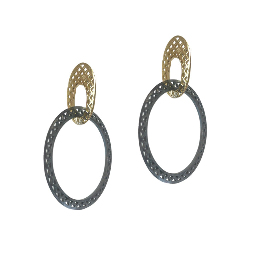 Crownwork® Mixed Retro Disc Earrings