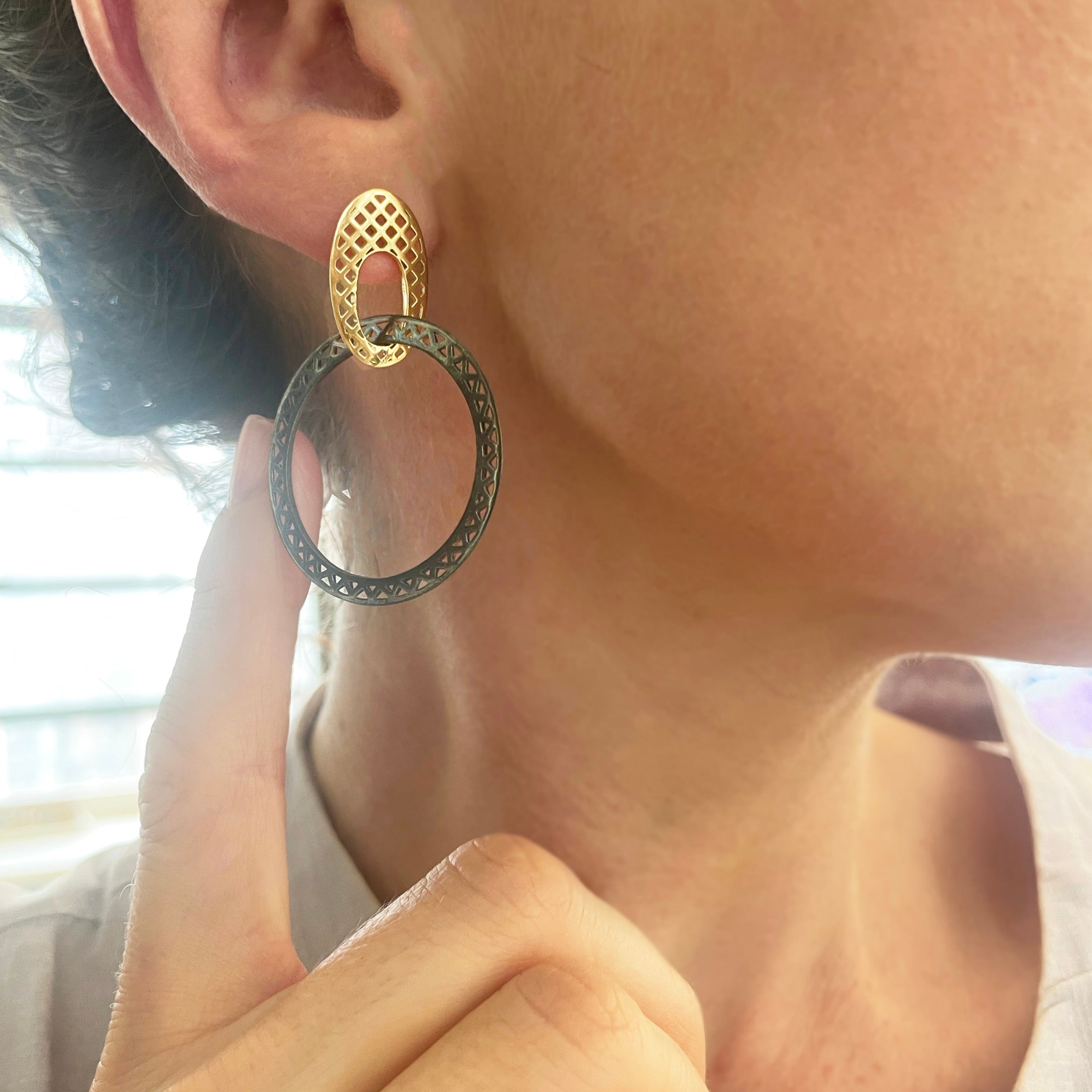 Crownwork® Mixed Retro Disc Earrings