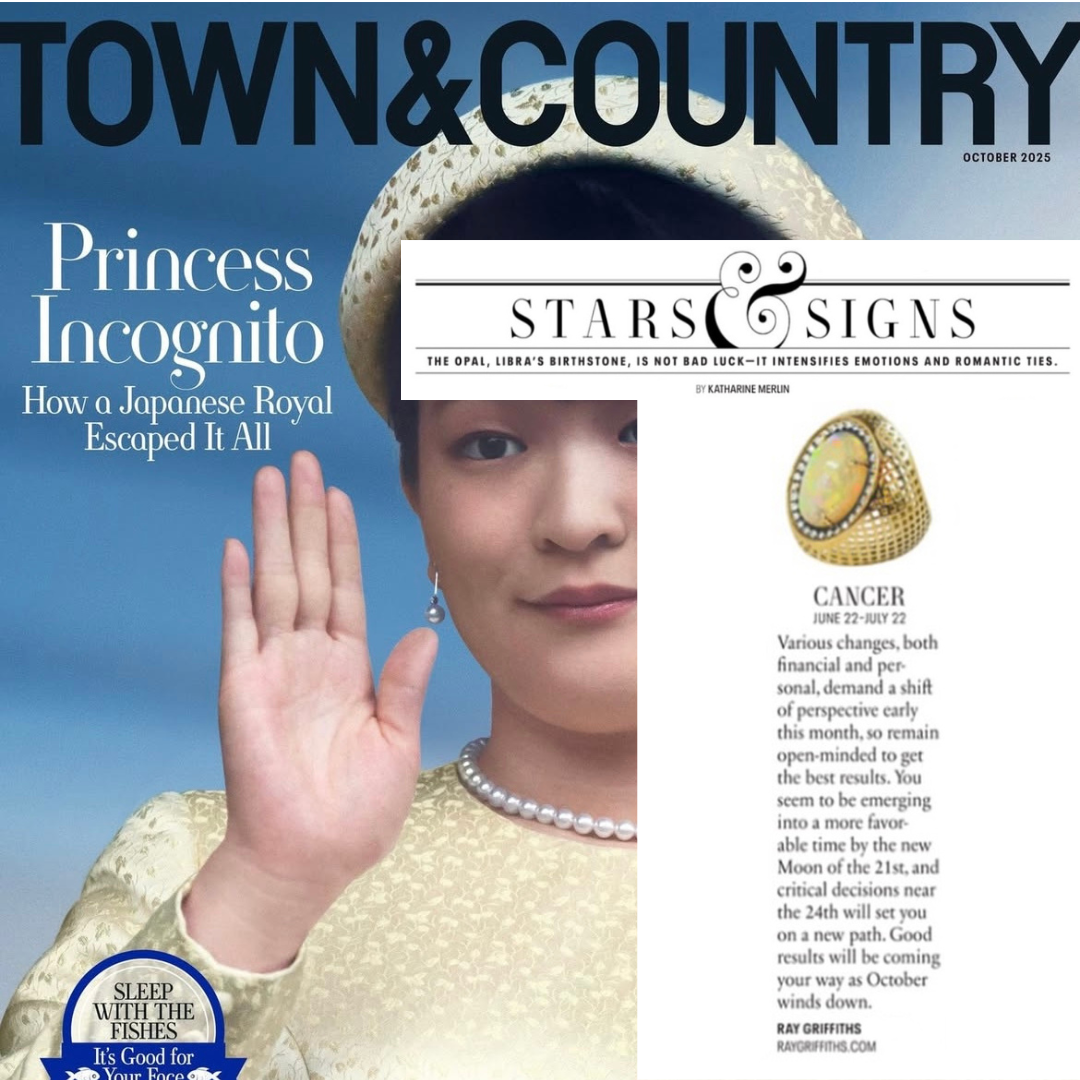 Opal & Diamond Signet Ring