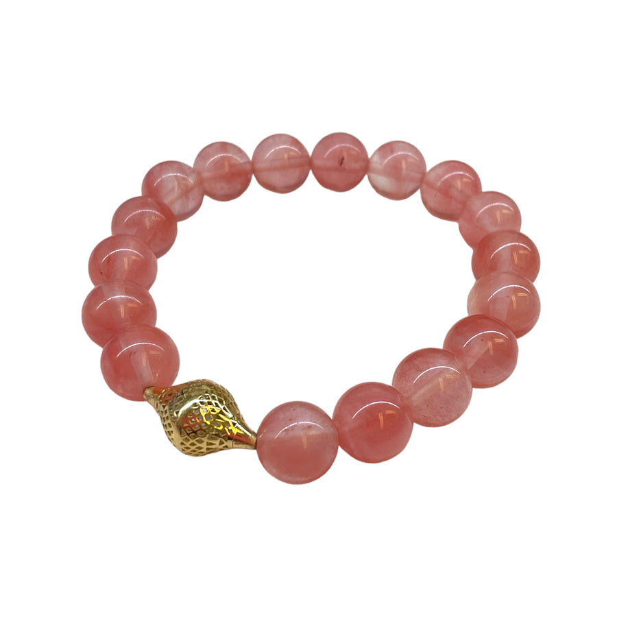 Cherry Quartz Stretch Bracelet