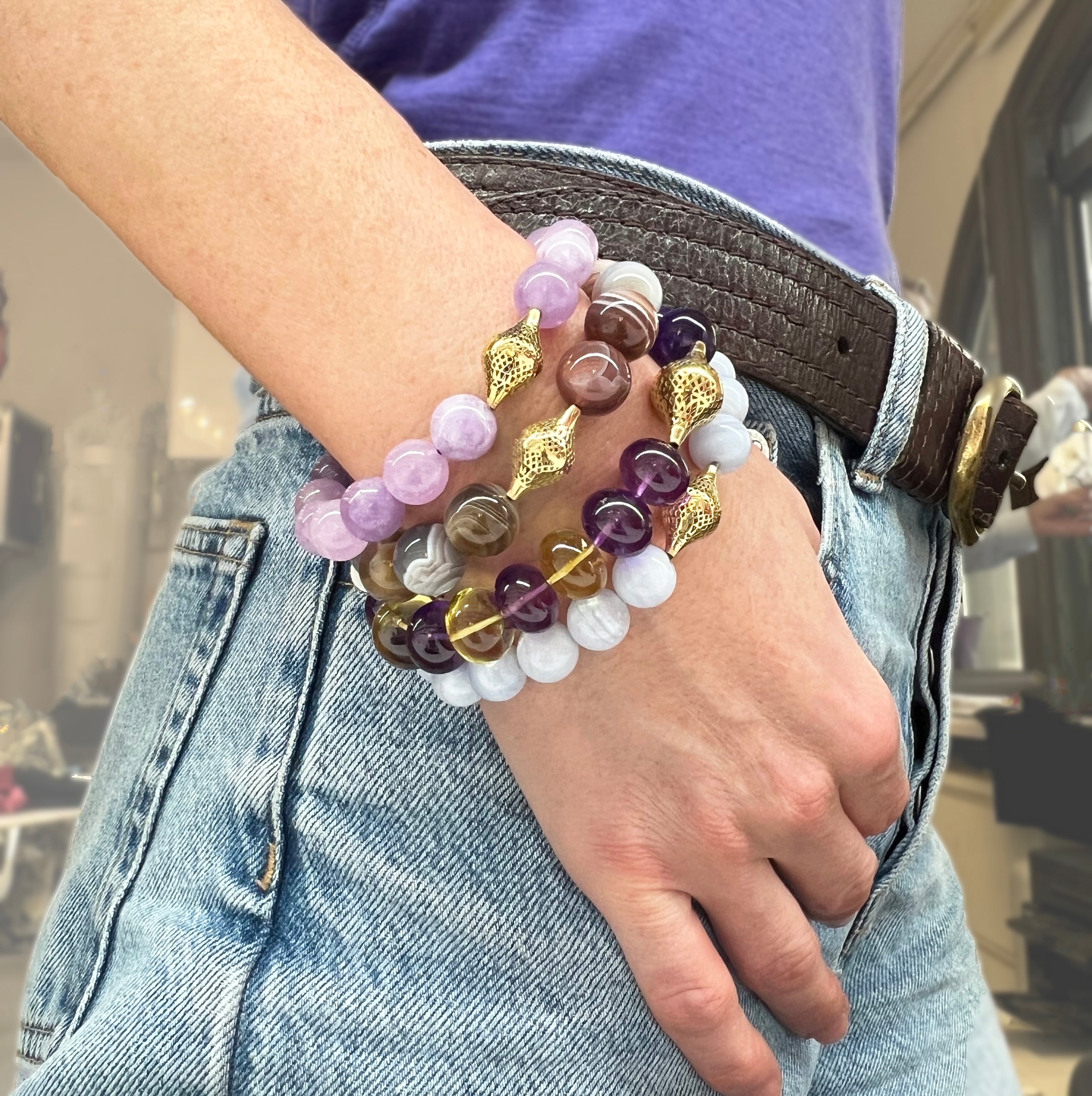 Amethyst Stretch Bracelet