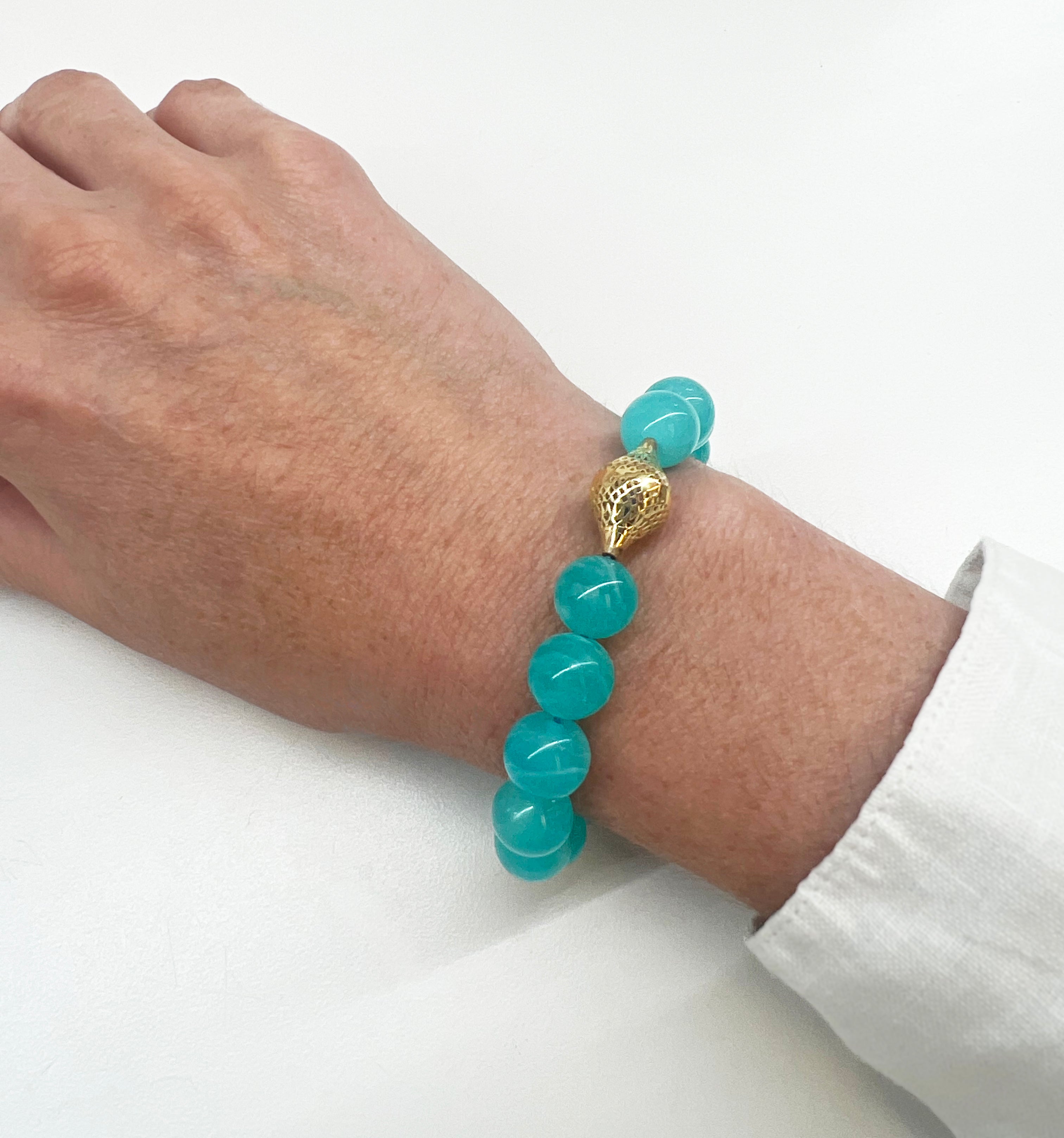 Beaded Amazonite Stretch Bracelet