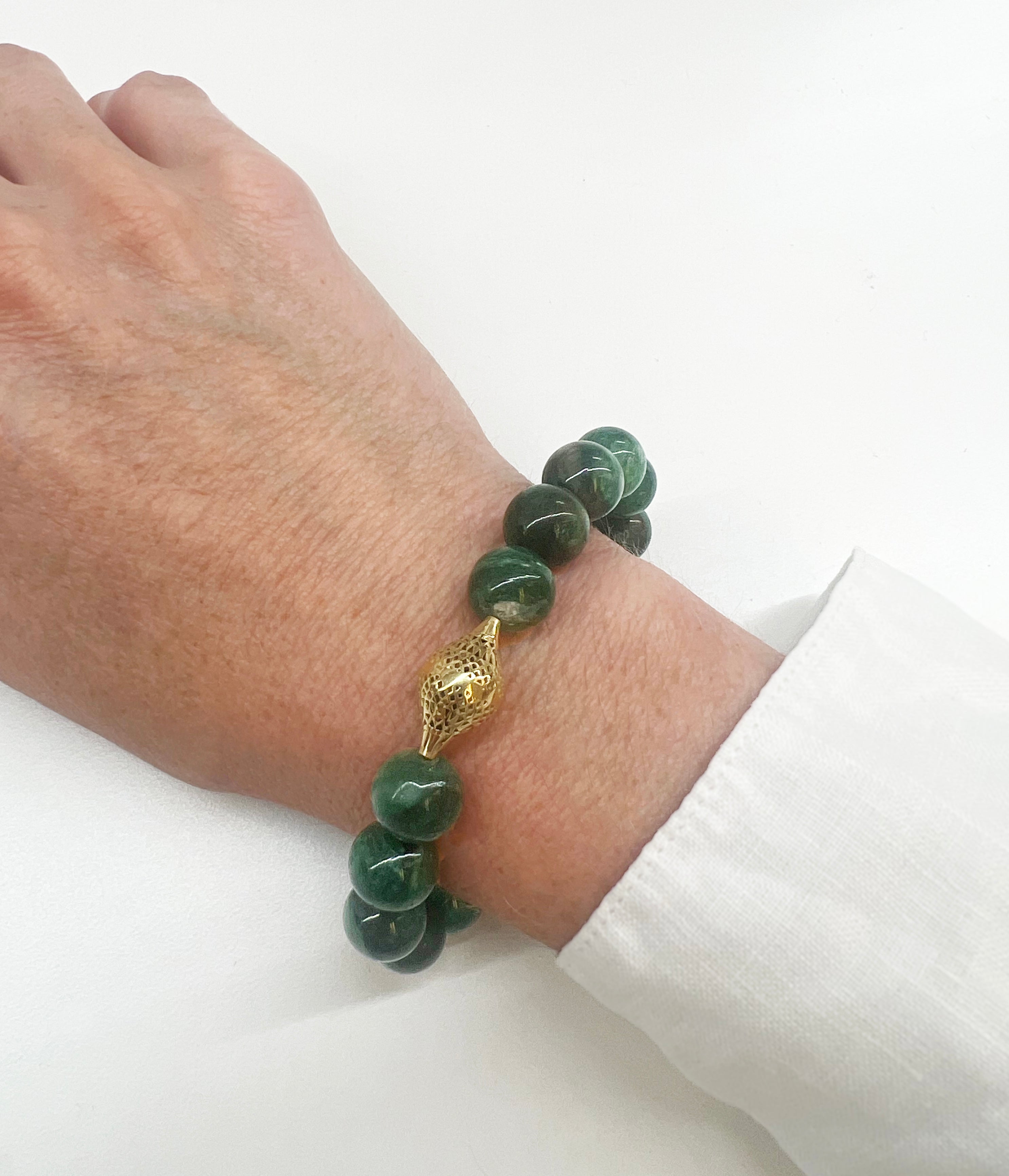 Beaded Emerald Stretch Bracelet