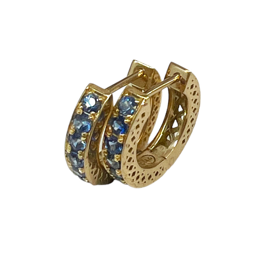 Crownwork® Blue Sapphire Huggies