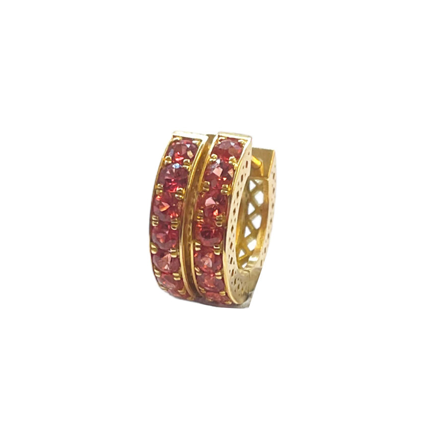 Crownwork® Red Sapphire Huggies