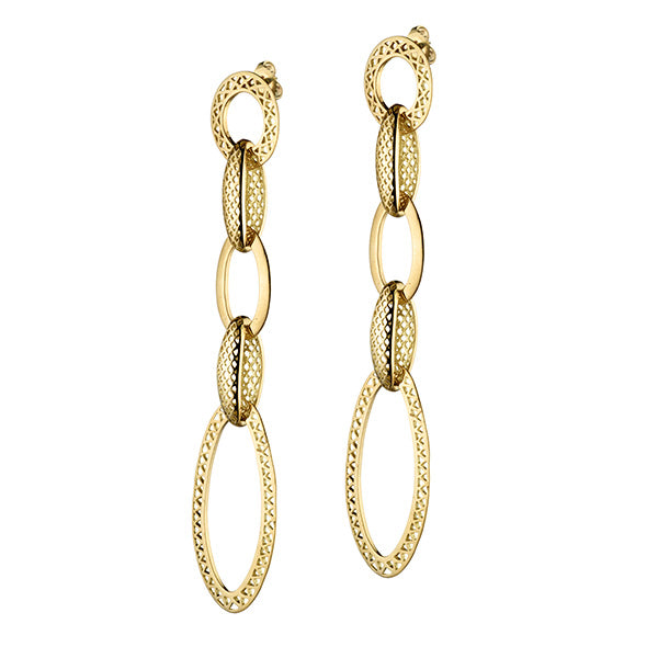 Mixed Link Drop Earrings
