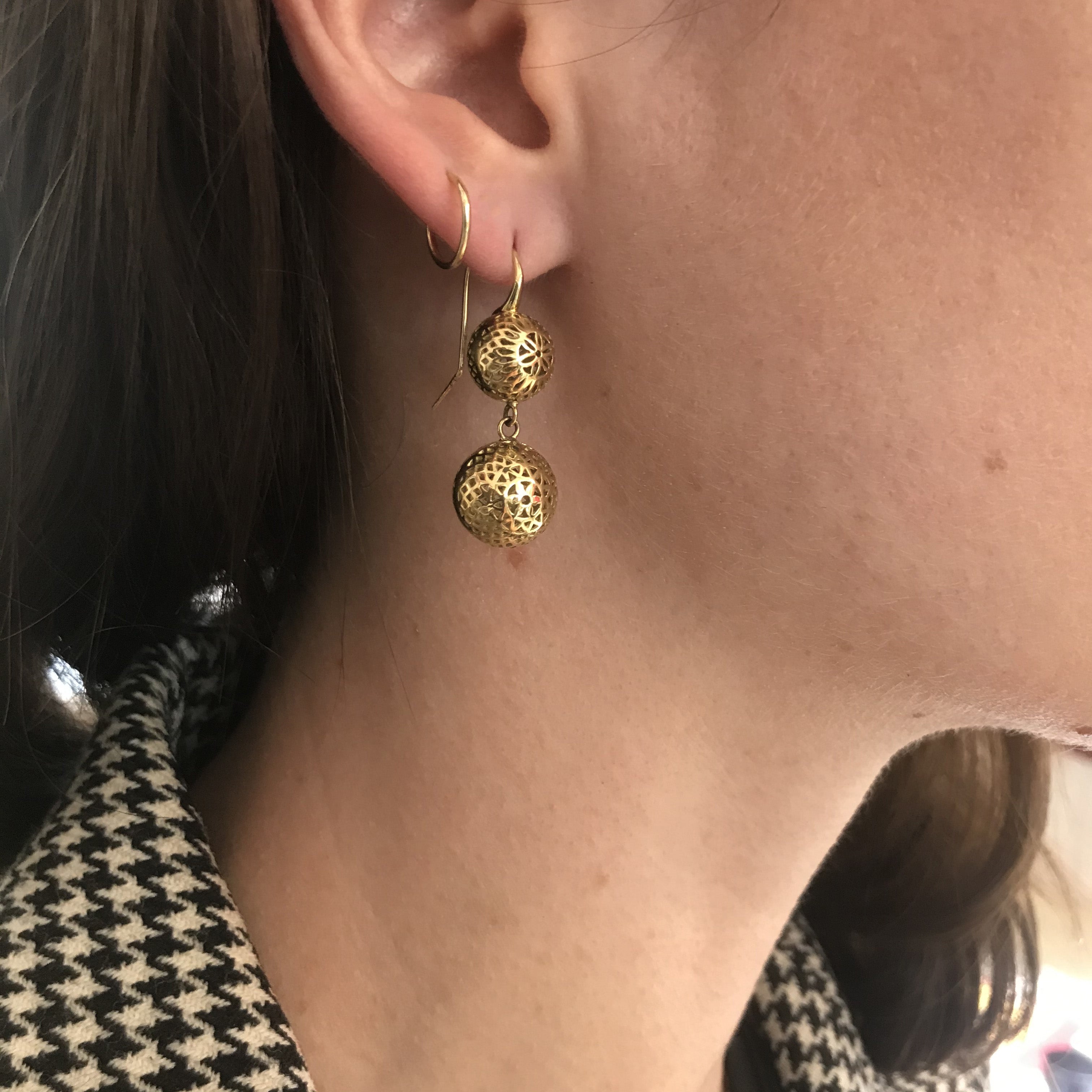 Crownwork® Double Ball Drop Earrings