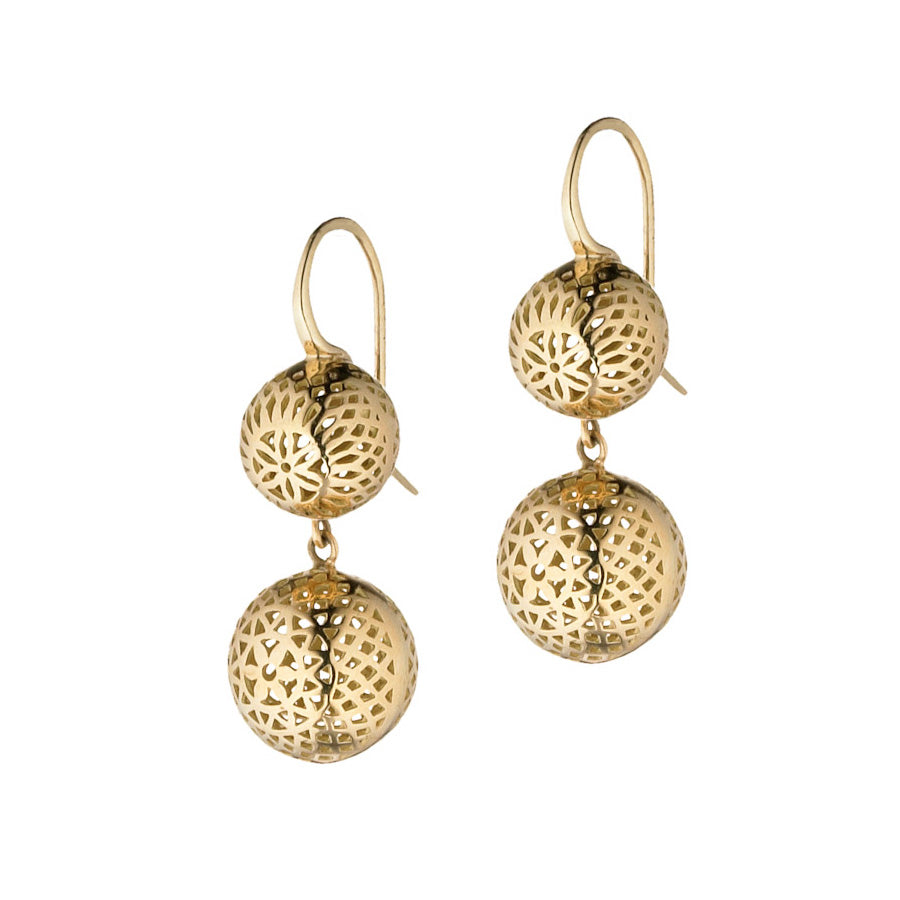 Crownwork® Double Ball Drop Earrings