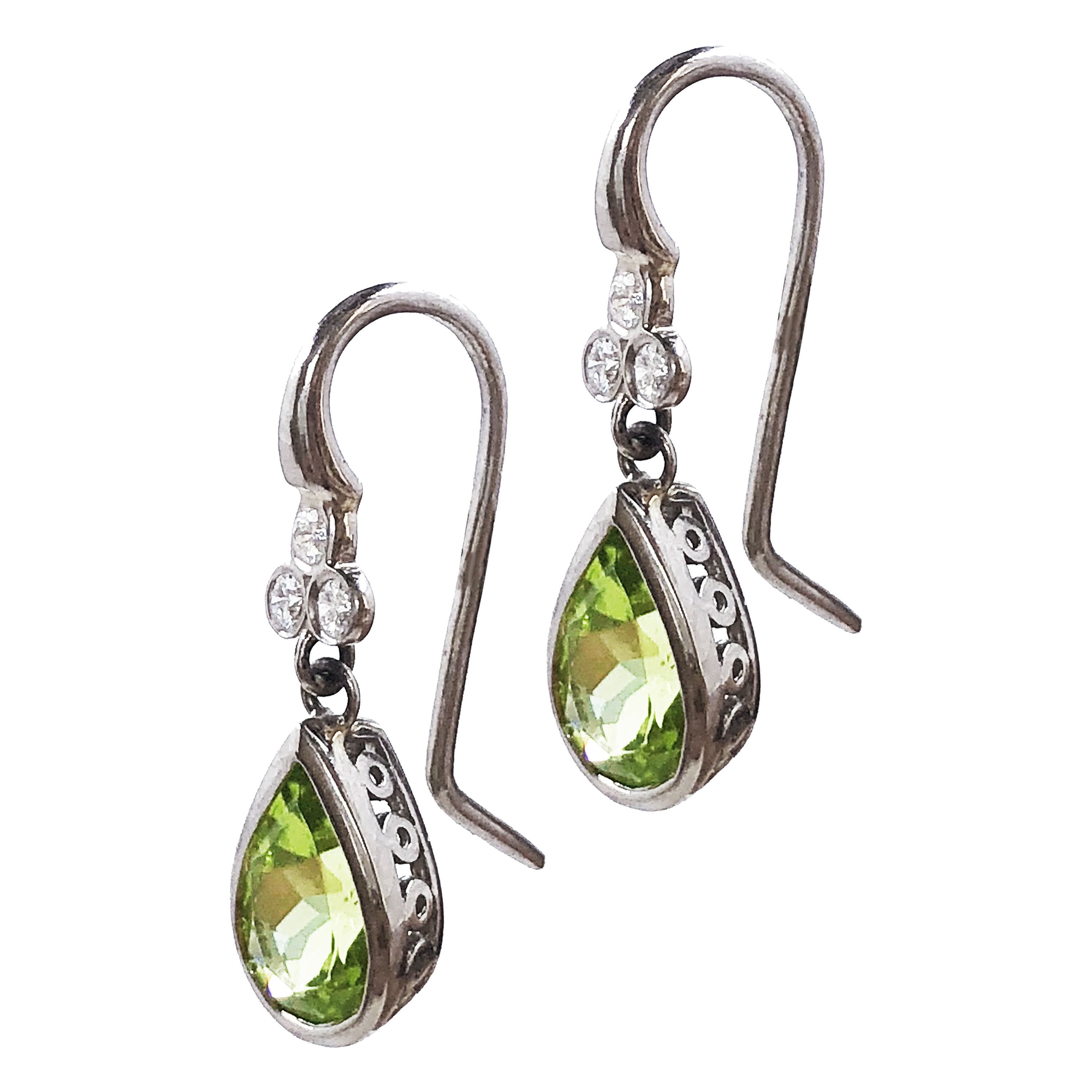 Peridot and Diamond Crownwork® Earrings