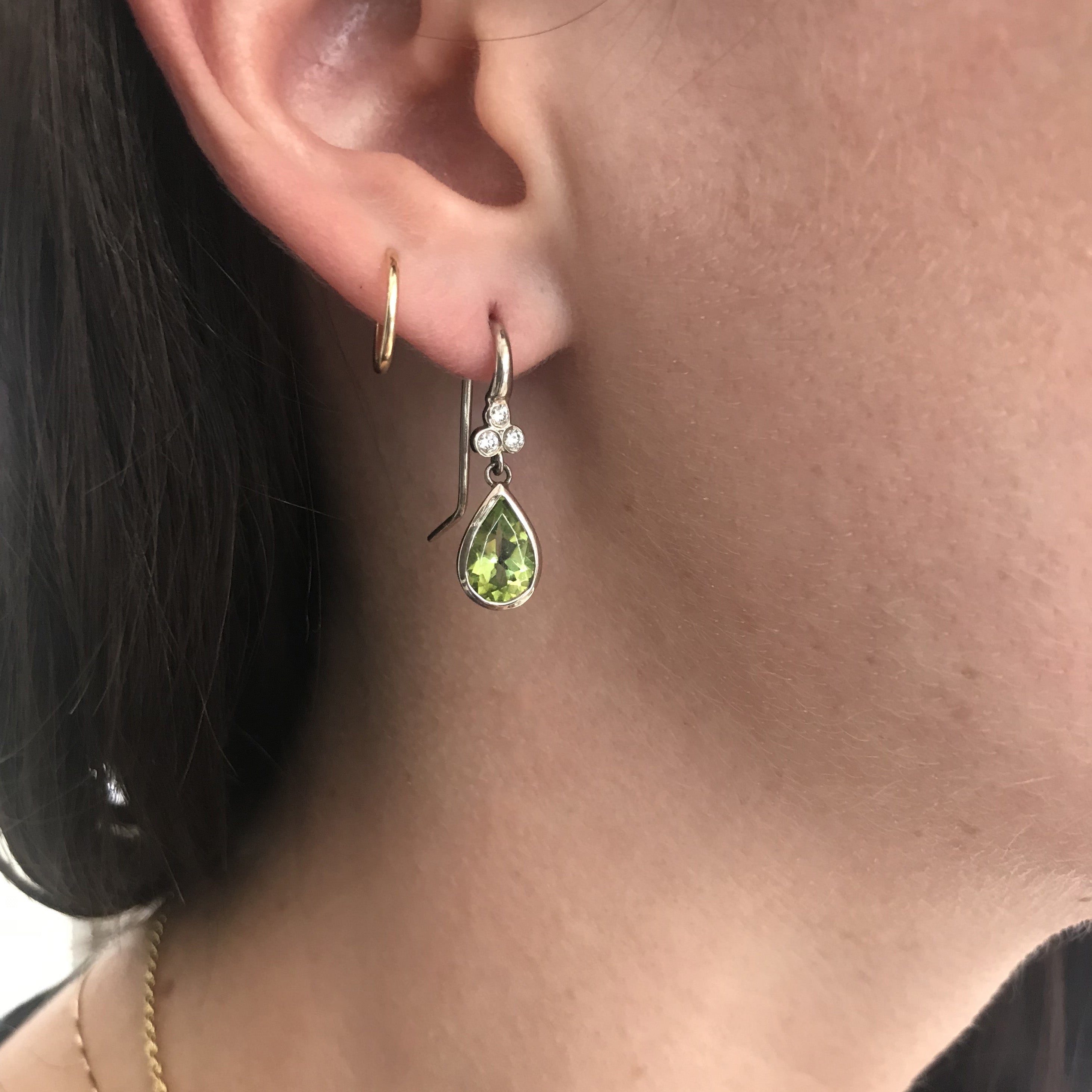 Peridot and Diamond Crownwork® Earrings