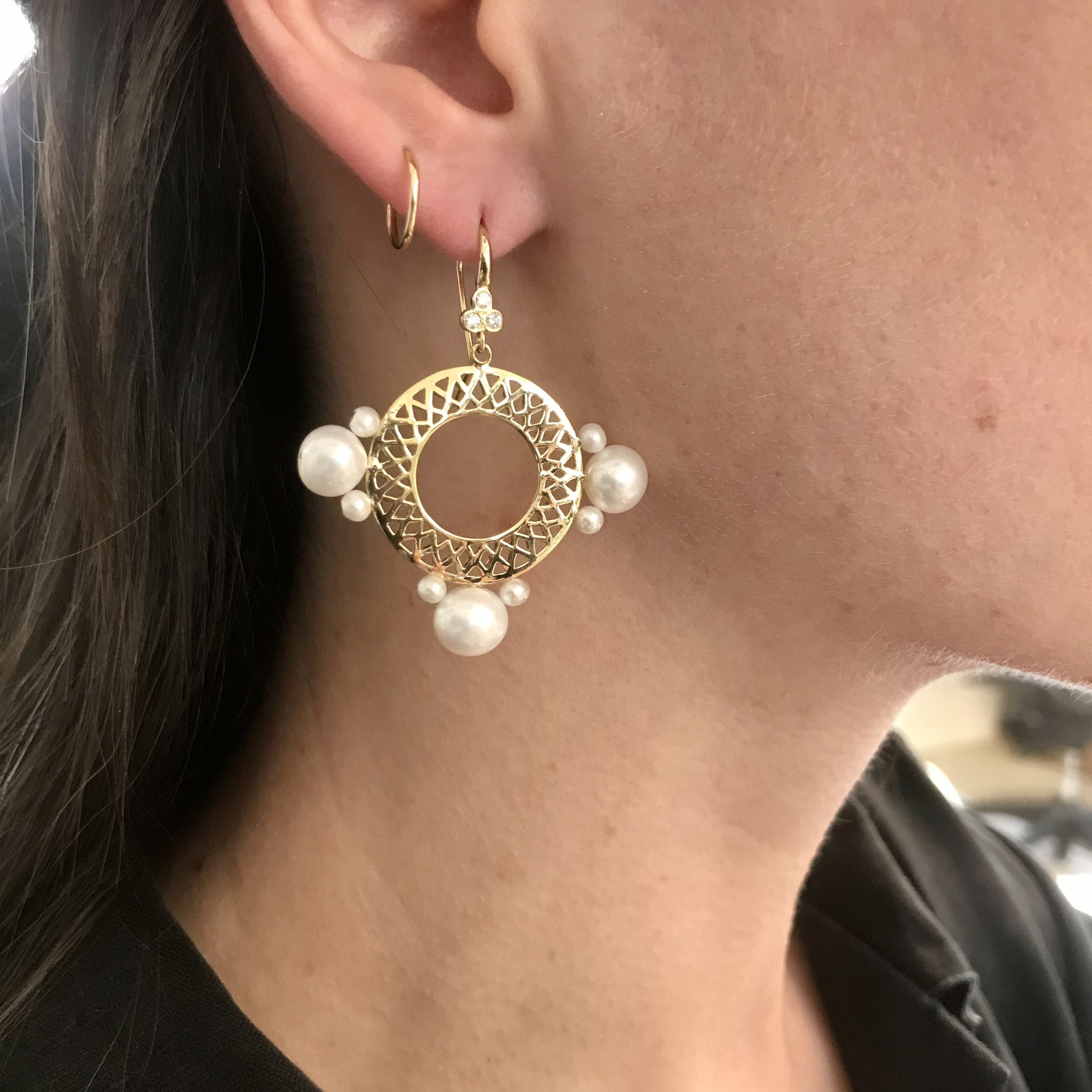 Crownwork® Pearl Hoops