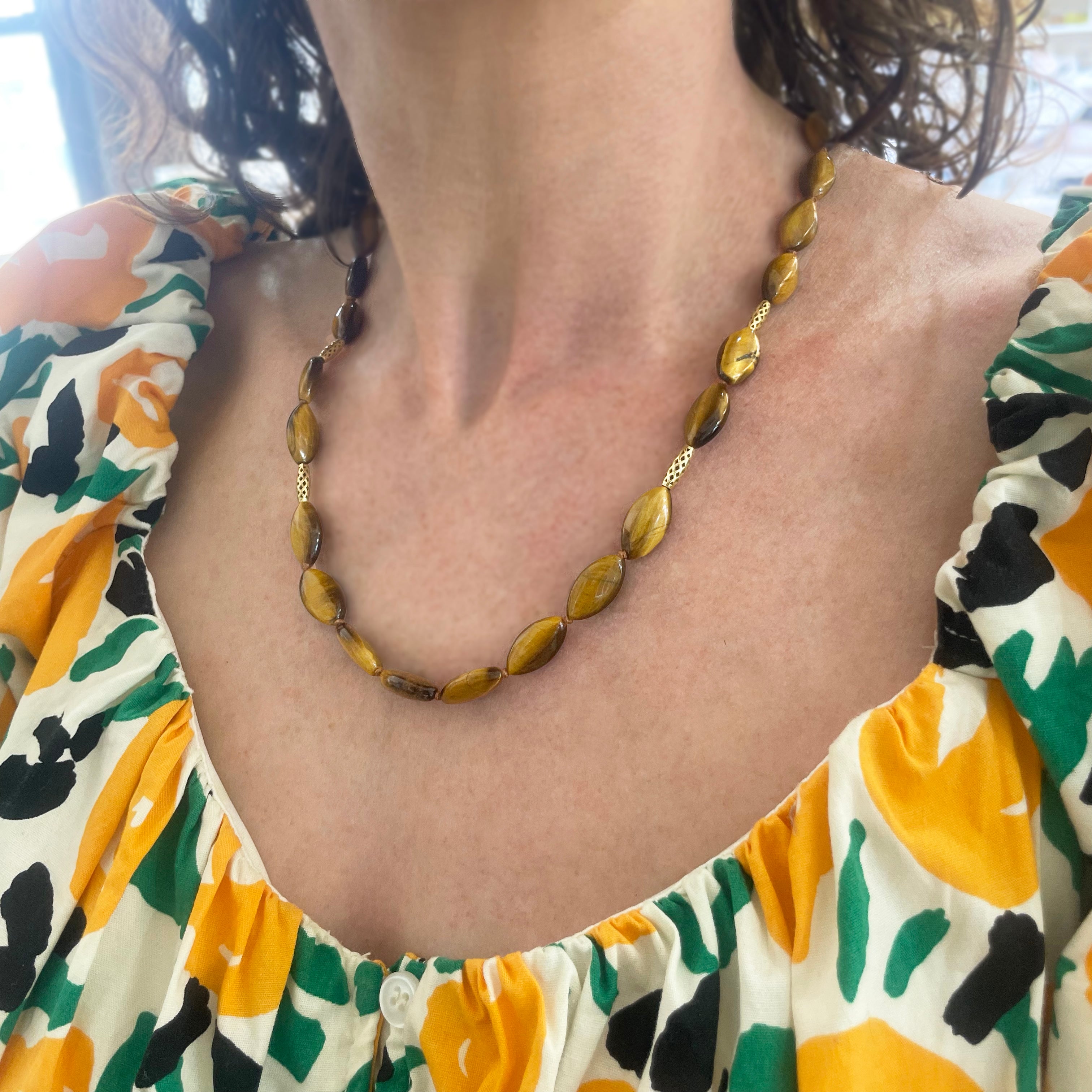 Tigers Eye Beaded Necklace