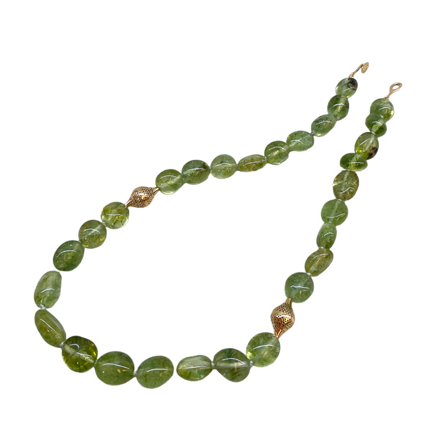 Tumbled Peridot Beaded Necklace