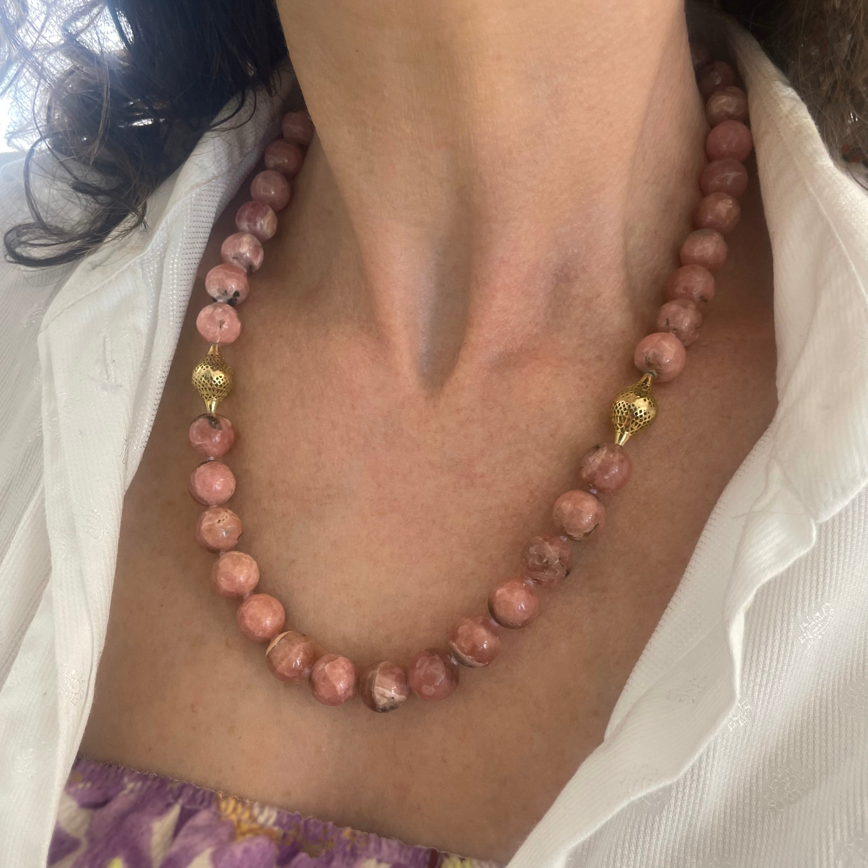 Rhodochrosite beaded Necklace
