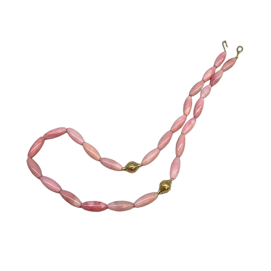 Pink Peruvian Opal Beaded Necklace