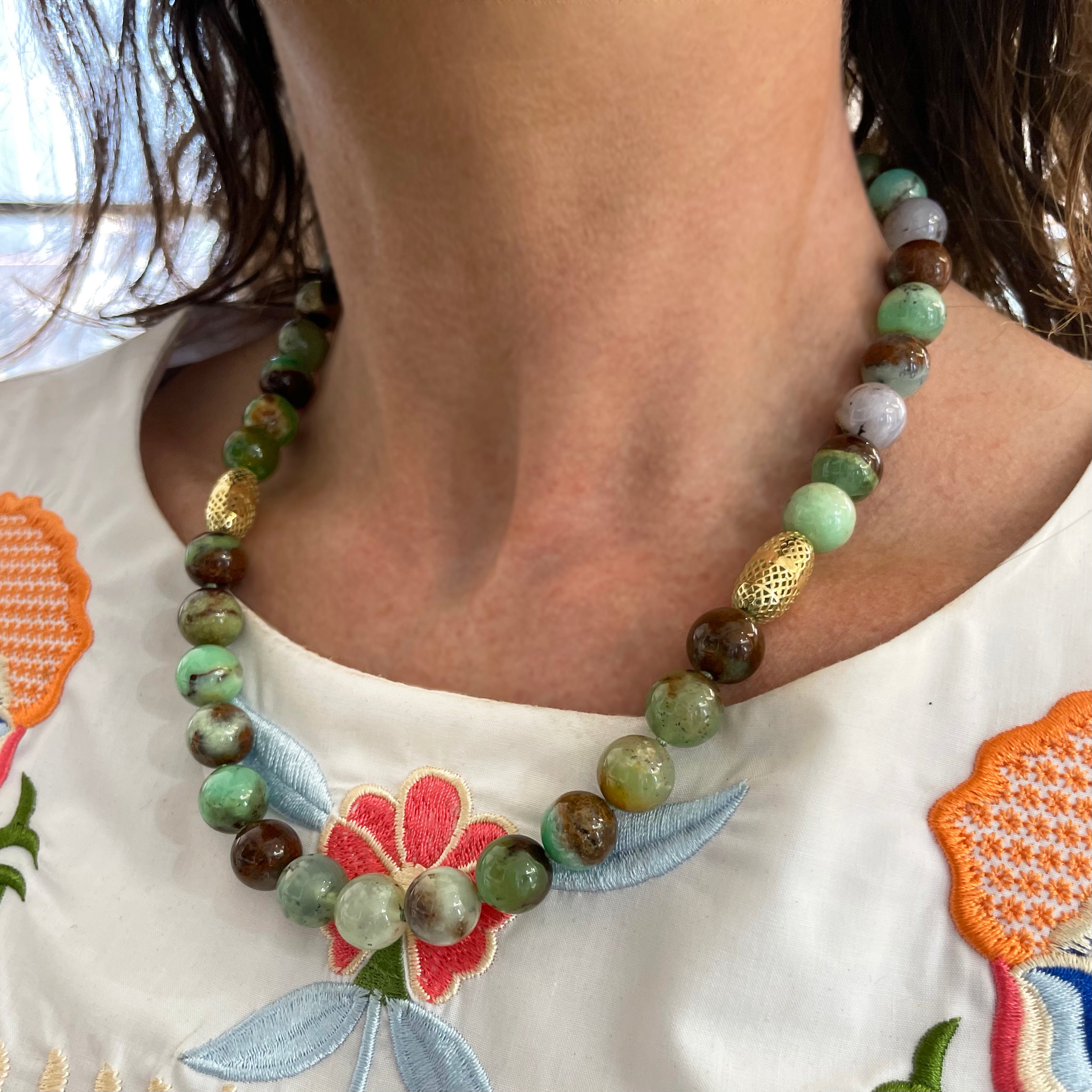 Australian Chrysoprase Beaded Necklace