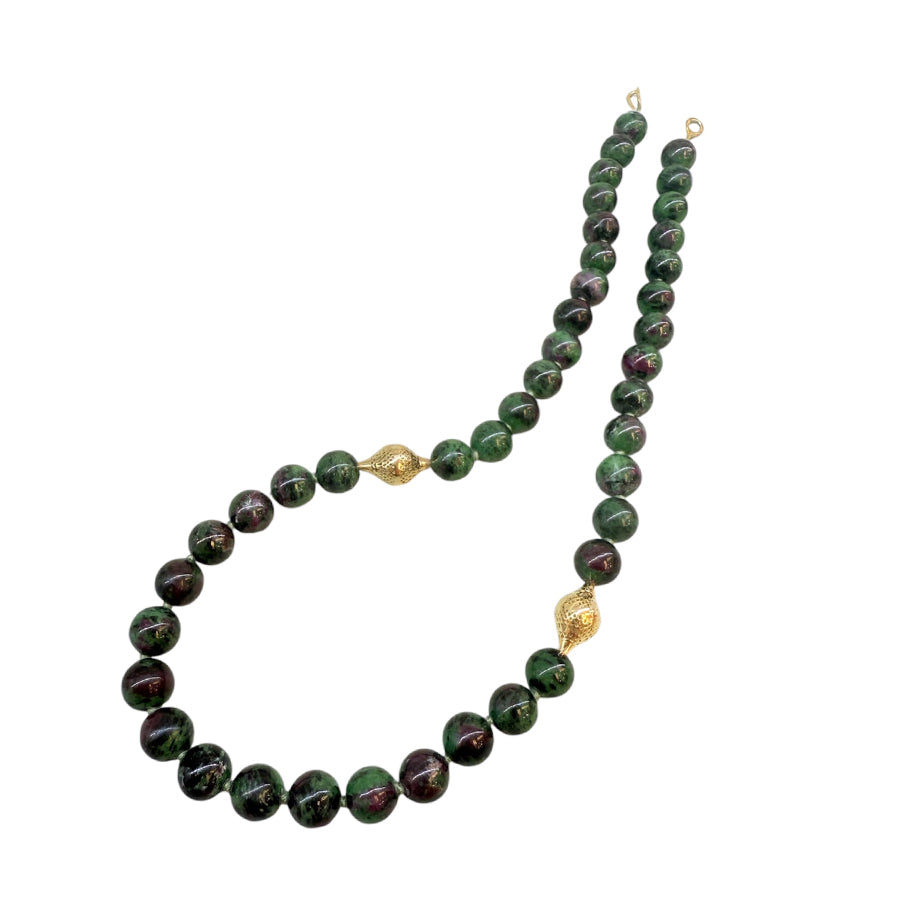 Ruby Zoisite Beaded Necklace