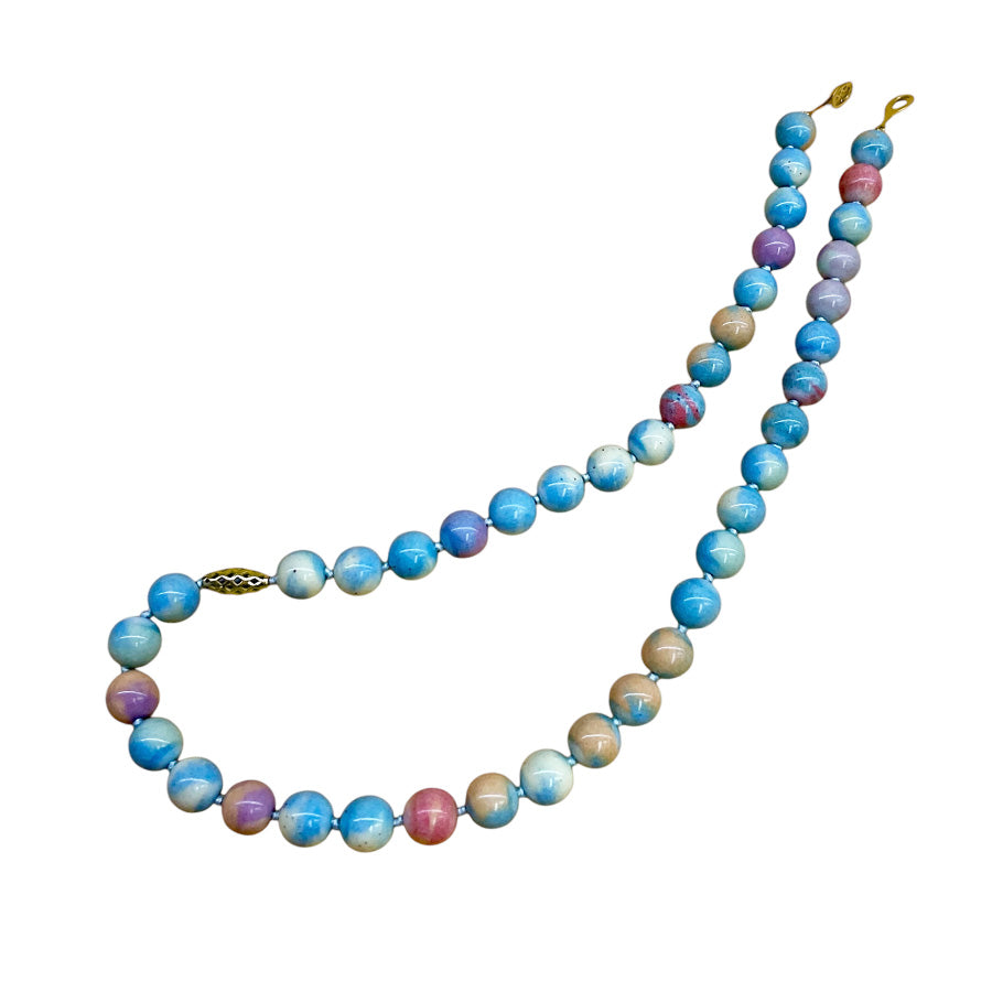 Rainbow Agate Beaded Necklace with rondel