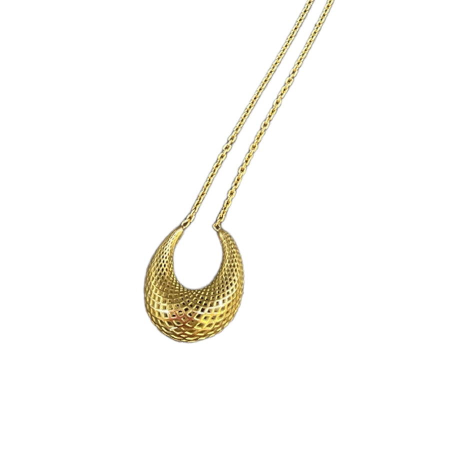 Small Chubby Crownwork® Hoop Pendant on Chain