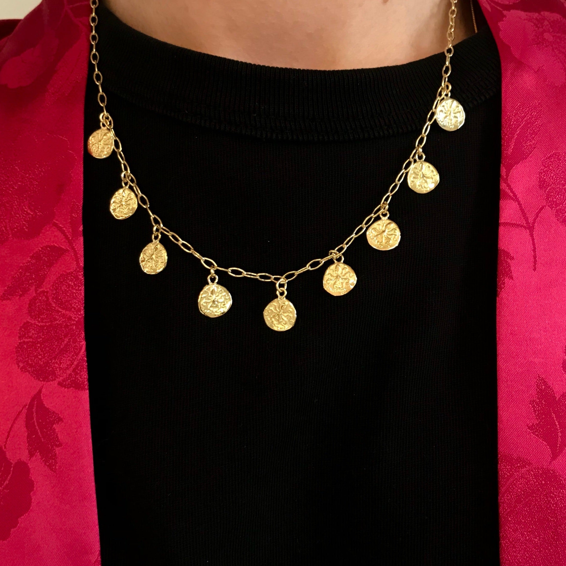 Octopus of Syracuse 18K Gold Coin Necklace