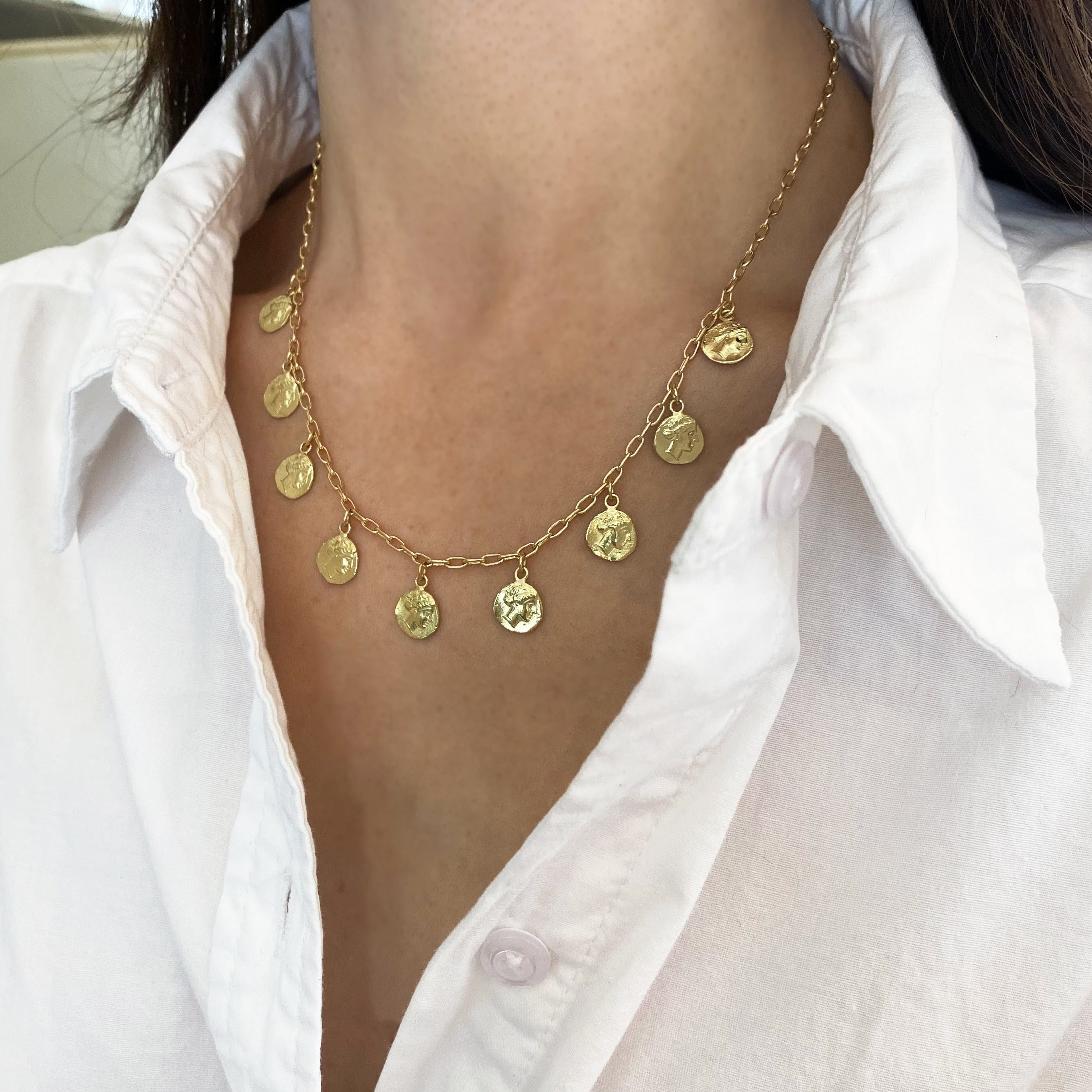 Octopus of Syracuse 18K Gold Coin Necklace