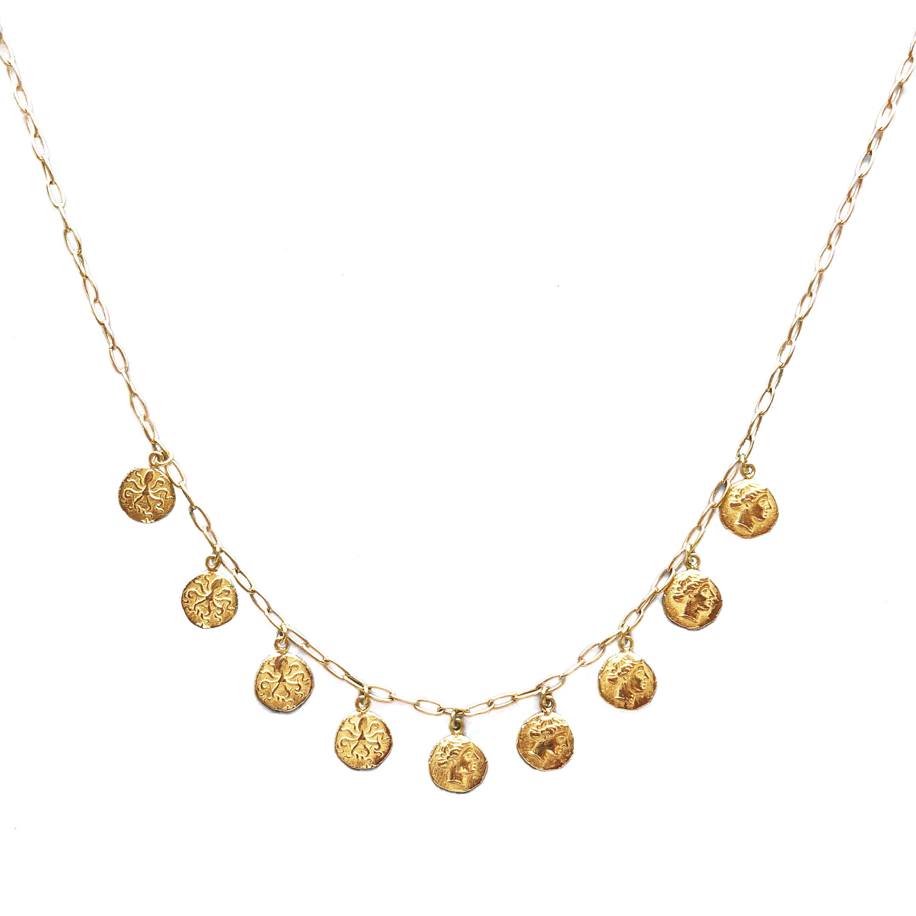 Octopus of Syracuse 18K Gold Coin Necklace