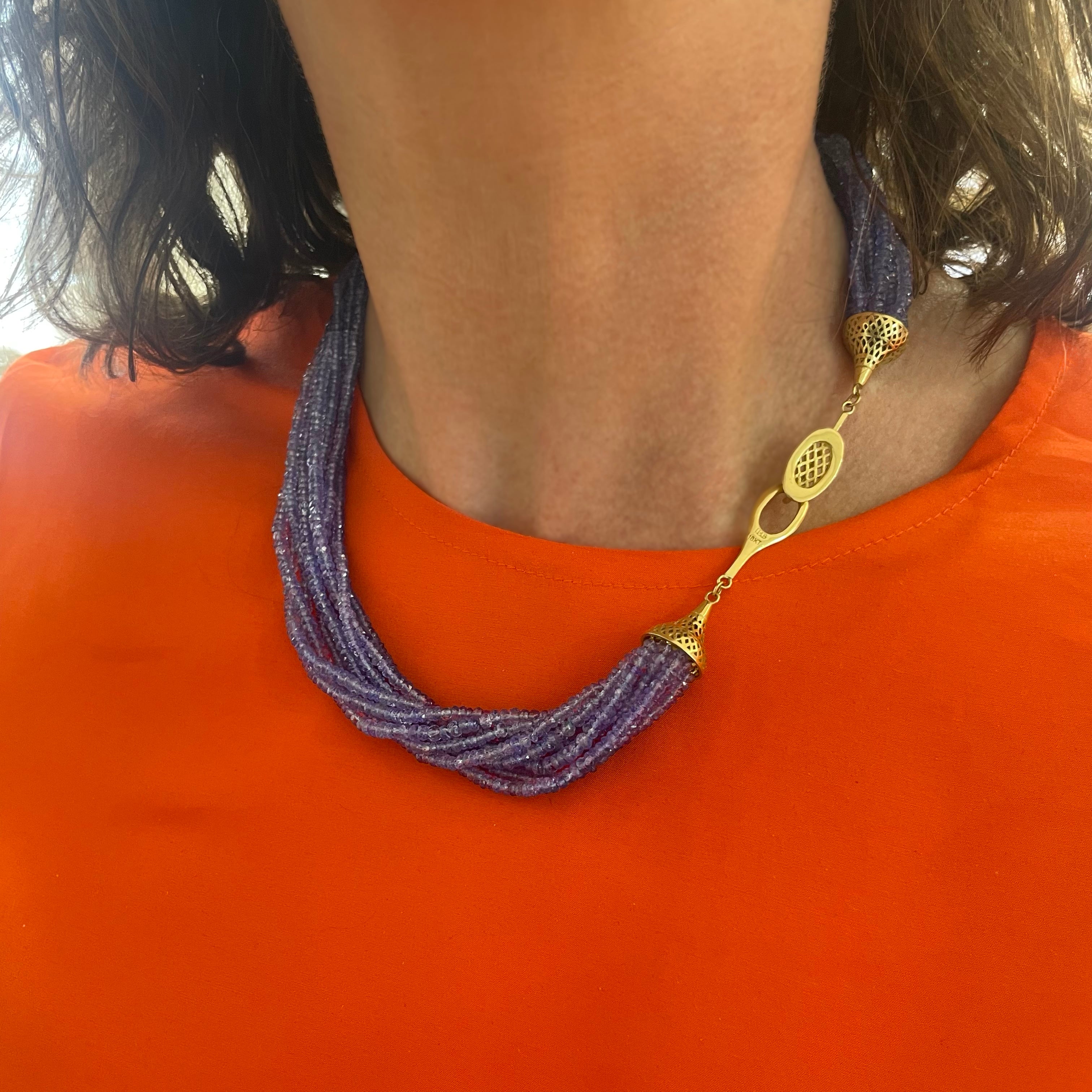 Tanzanite Multi Strand Necklace
