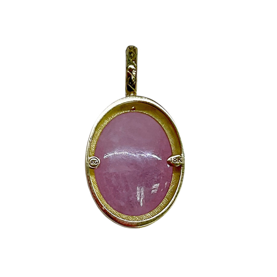 18K Yellow Gold Crownwork® Morganite Pendant