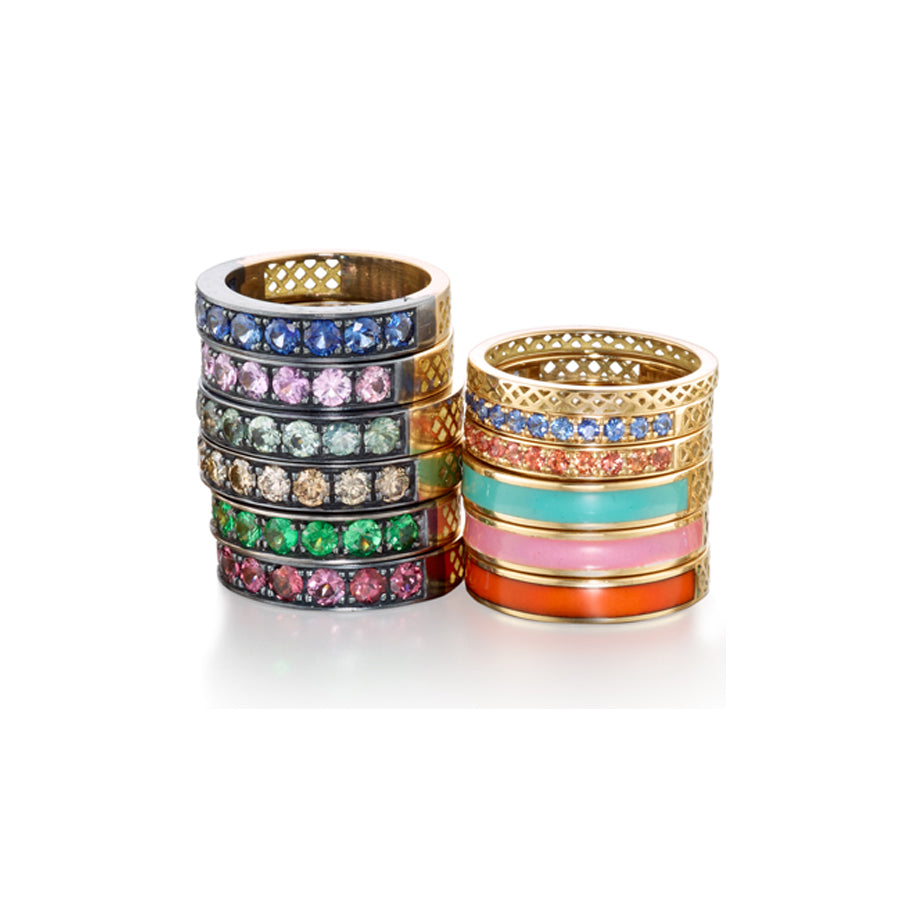 Crownwork® Red Sapphire Stacker Band