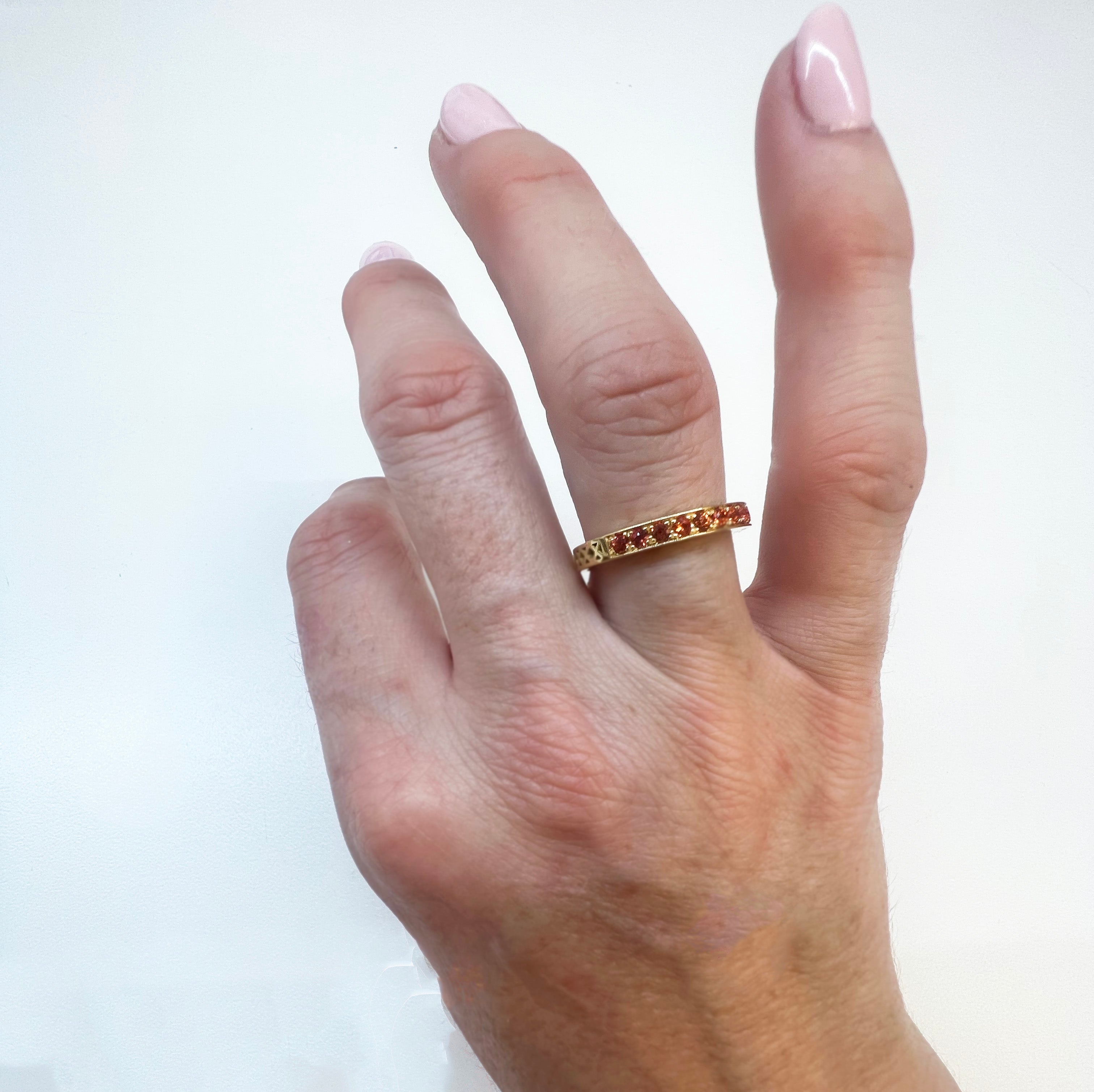 Crownwork® Orange Sapphire Stacker Band