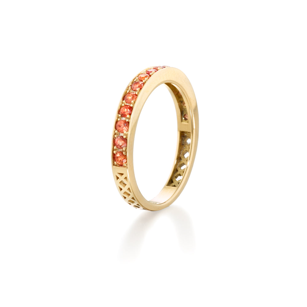 Crownwork® Orange Sapphire Stacker Band