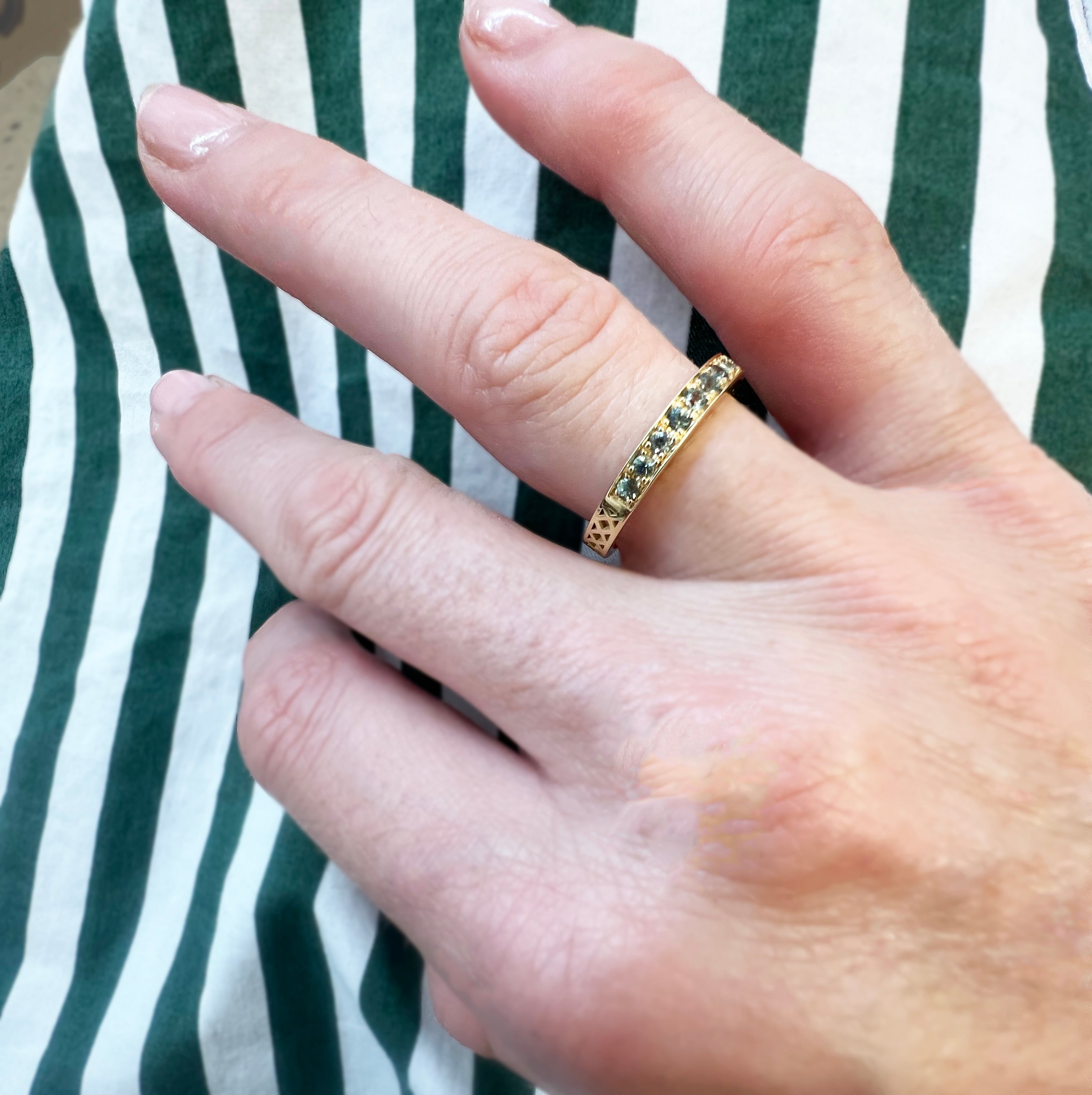 Crownwork® Green Sapphire Stacker Band