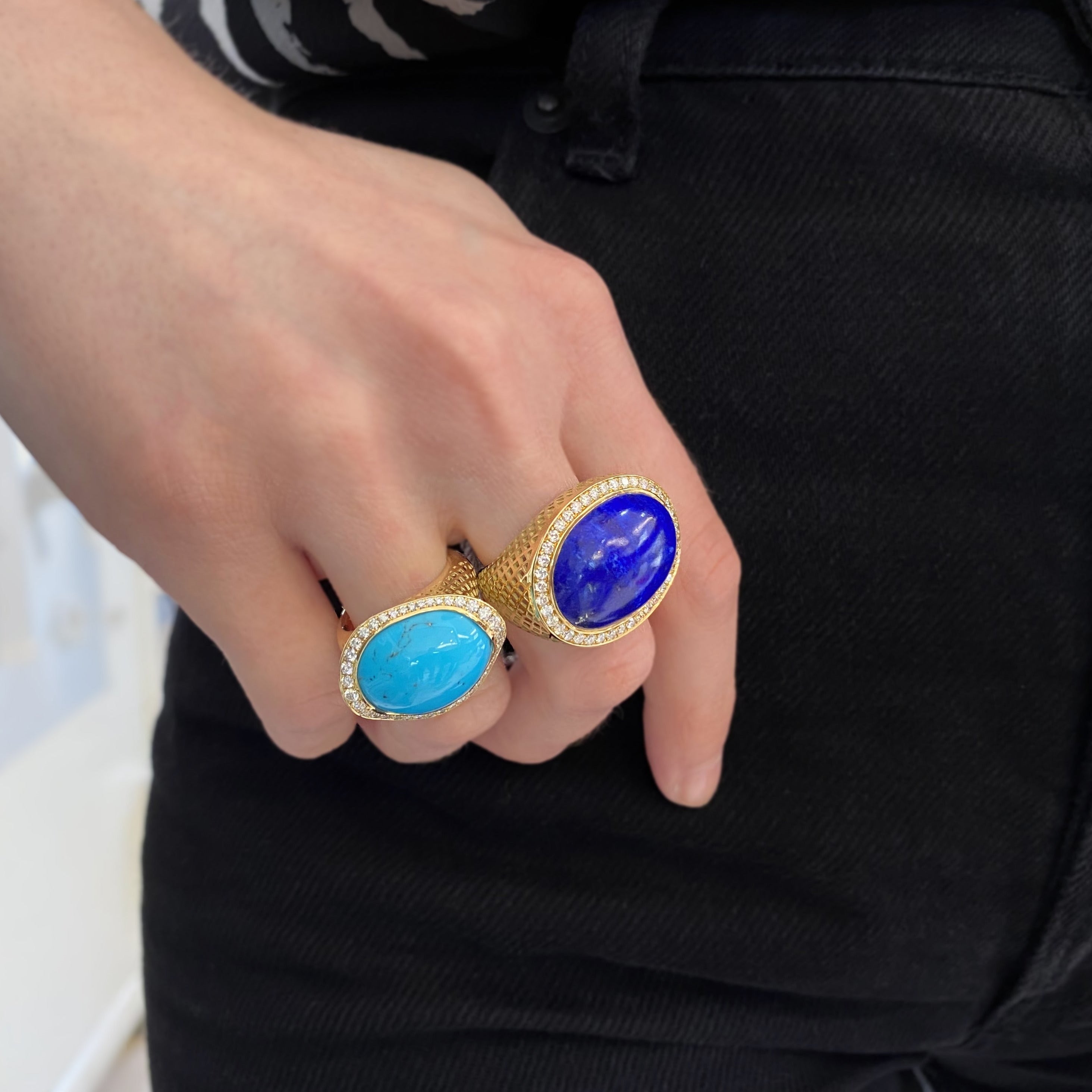 Lapis and Diamond Dress Ring