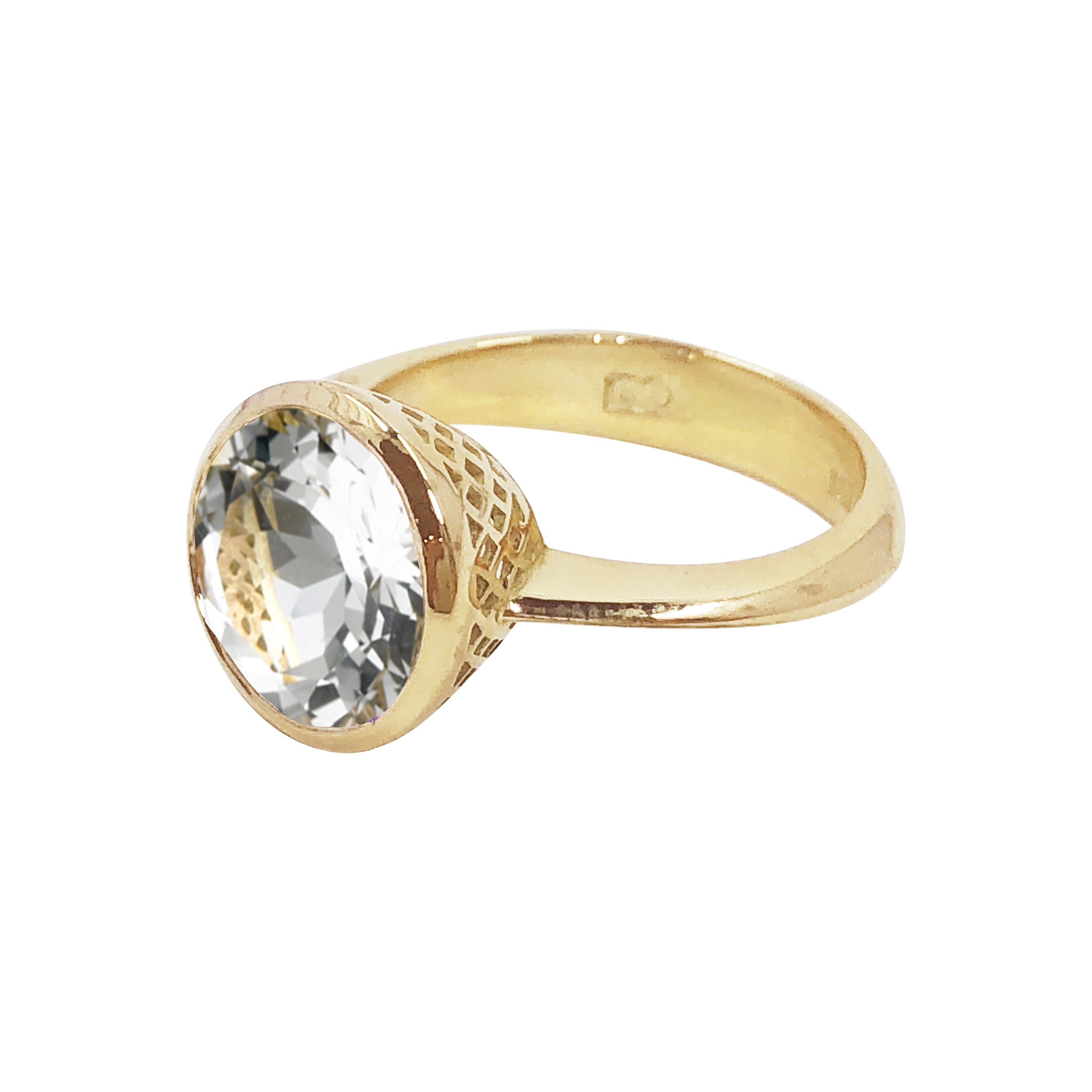 White Zircon Ring