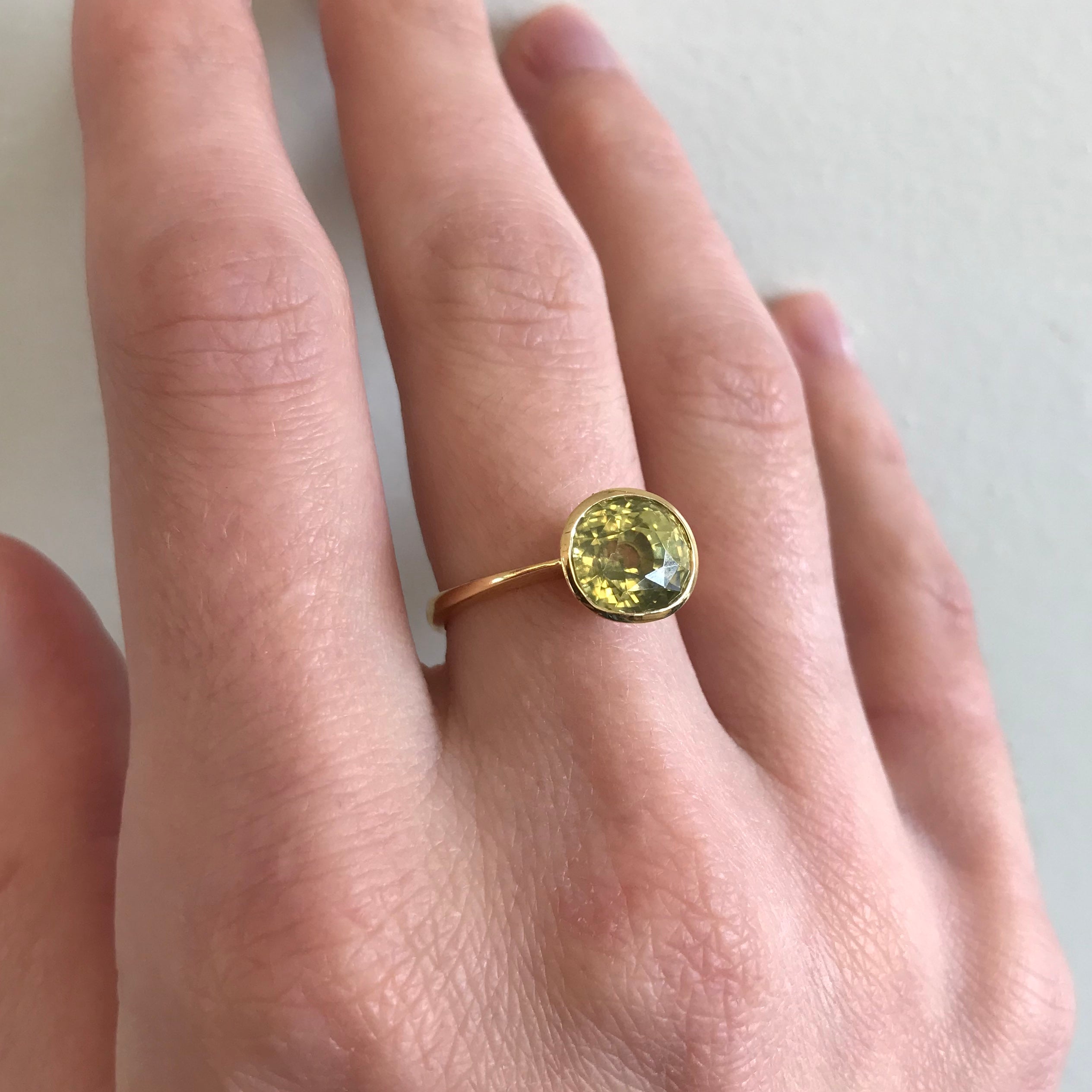 Green Zircon Ring