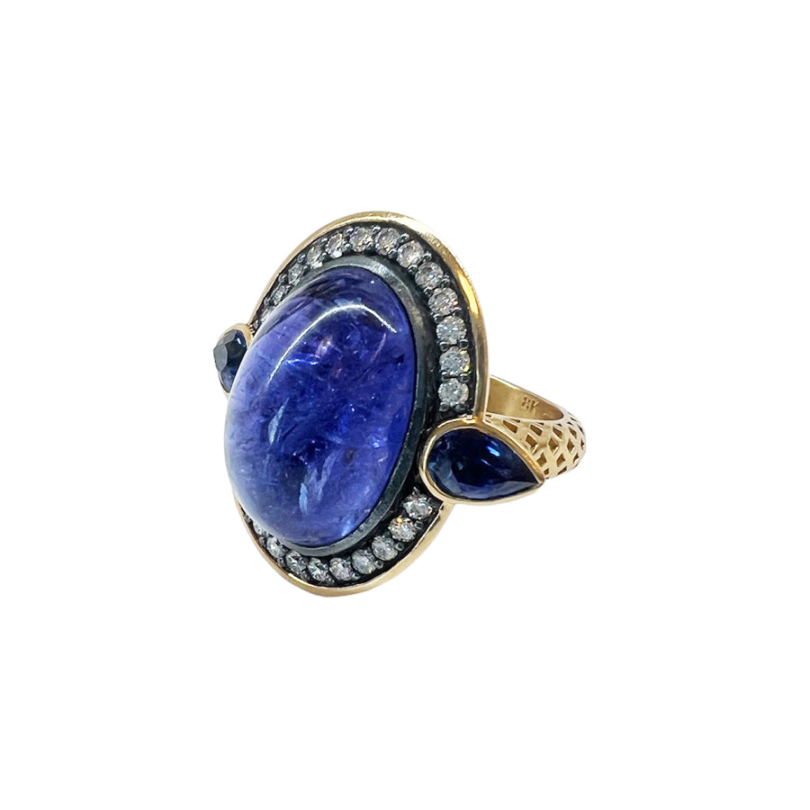 Tanzanite and Diamond Cocktail Ring