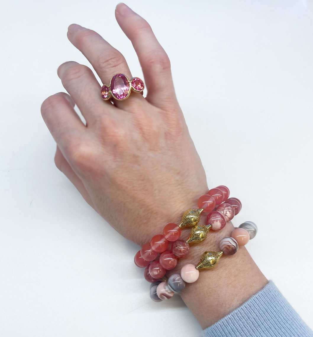 Cherry Quartz Stretch Bracelet