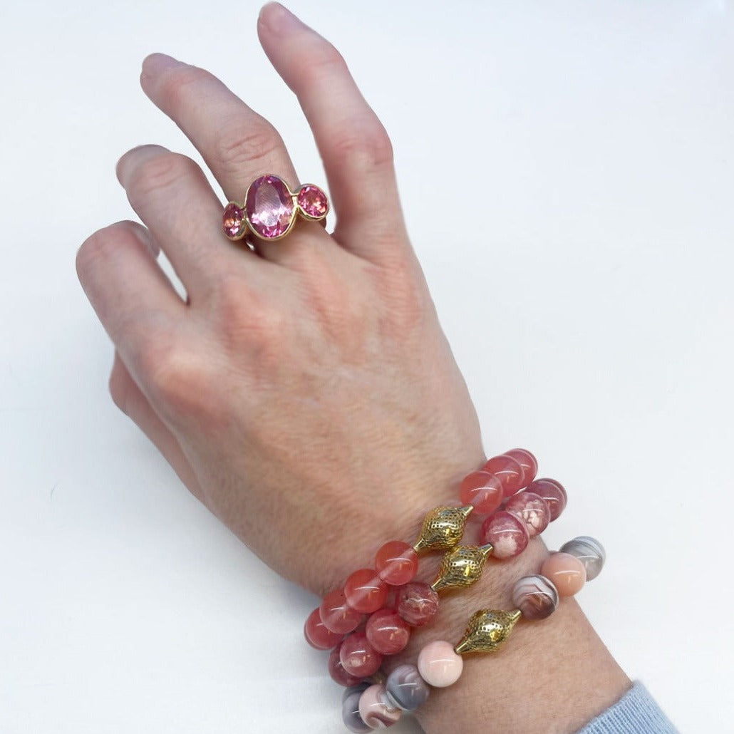 Rhodochrosite Stretch Bracelet