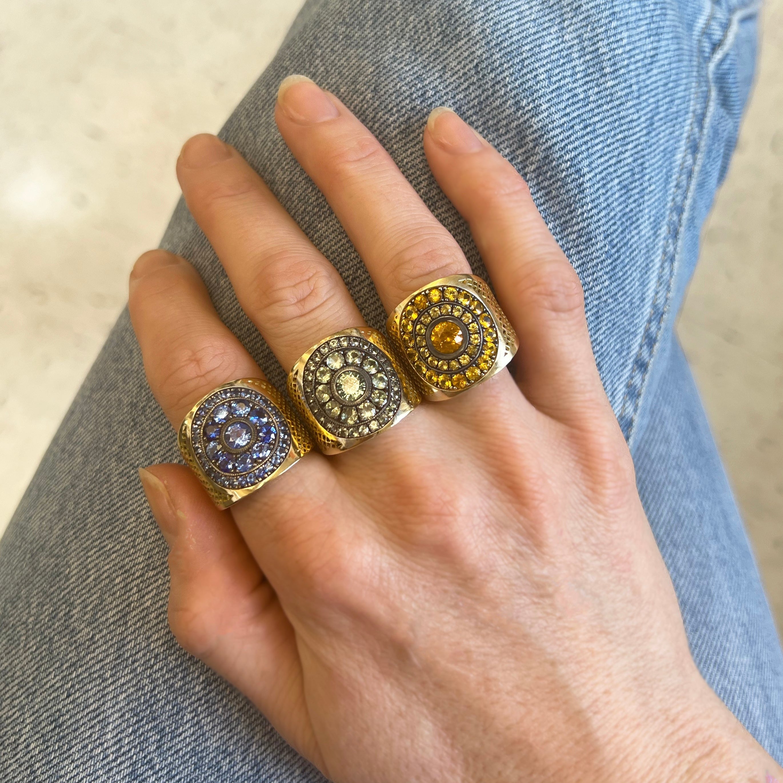 Light Orange Sapphire Cigar Band