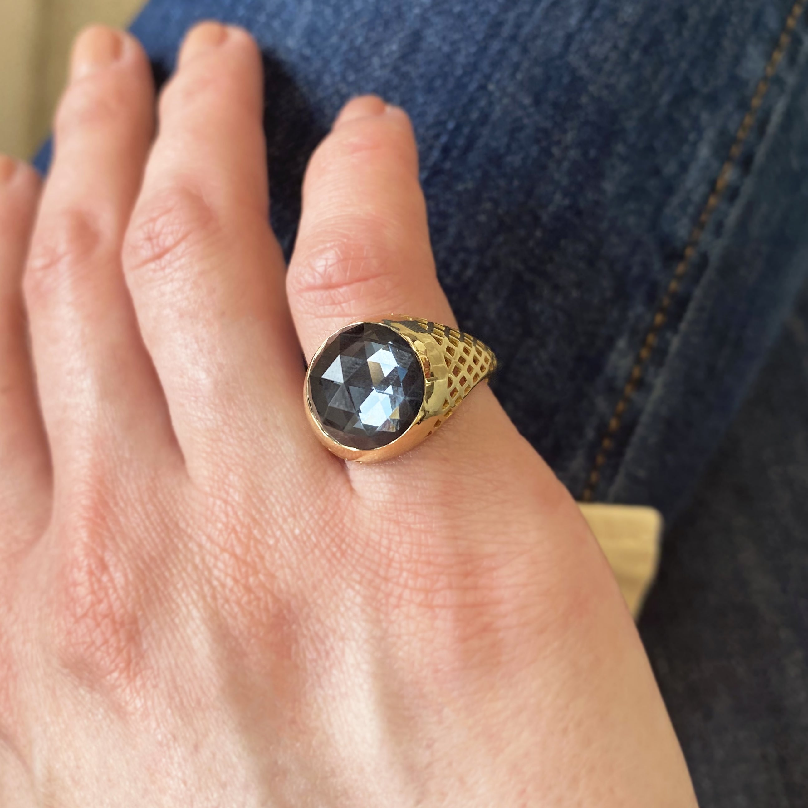 Hematite Pinky Ring