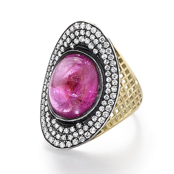 Pink Tourmaline Regency Ring