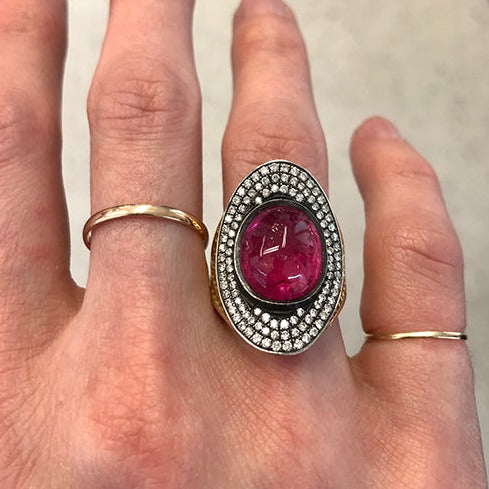 Pink Tourmaline Regency Ring