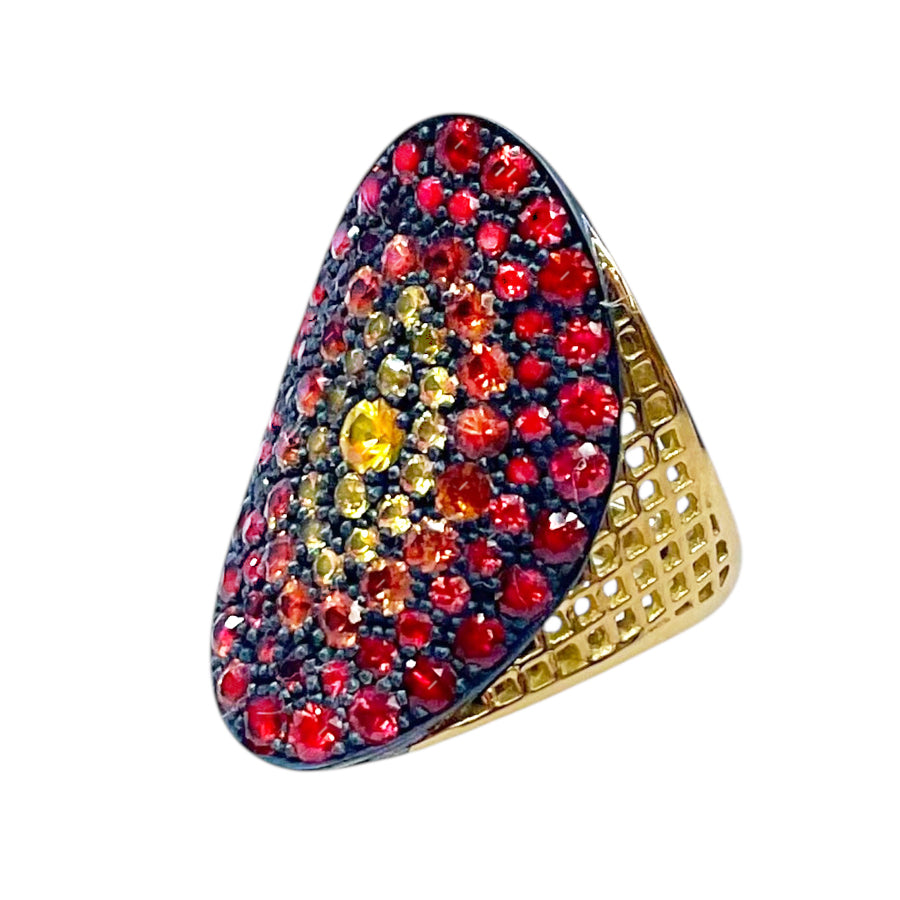 Sunset Pave Regency Ring