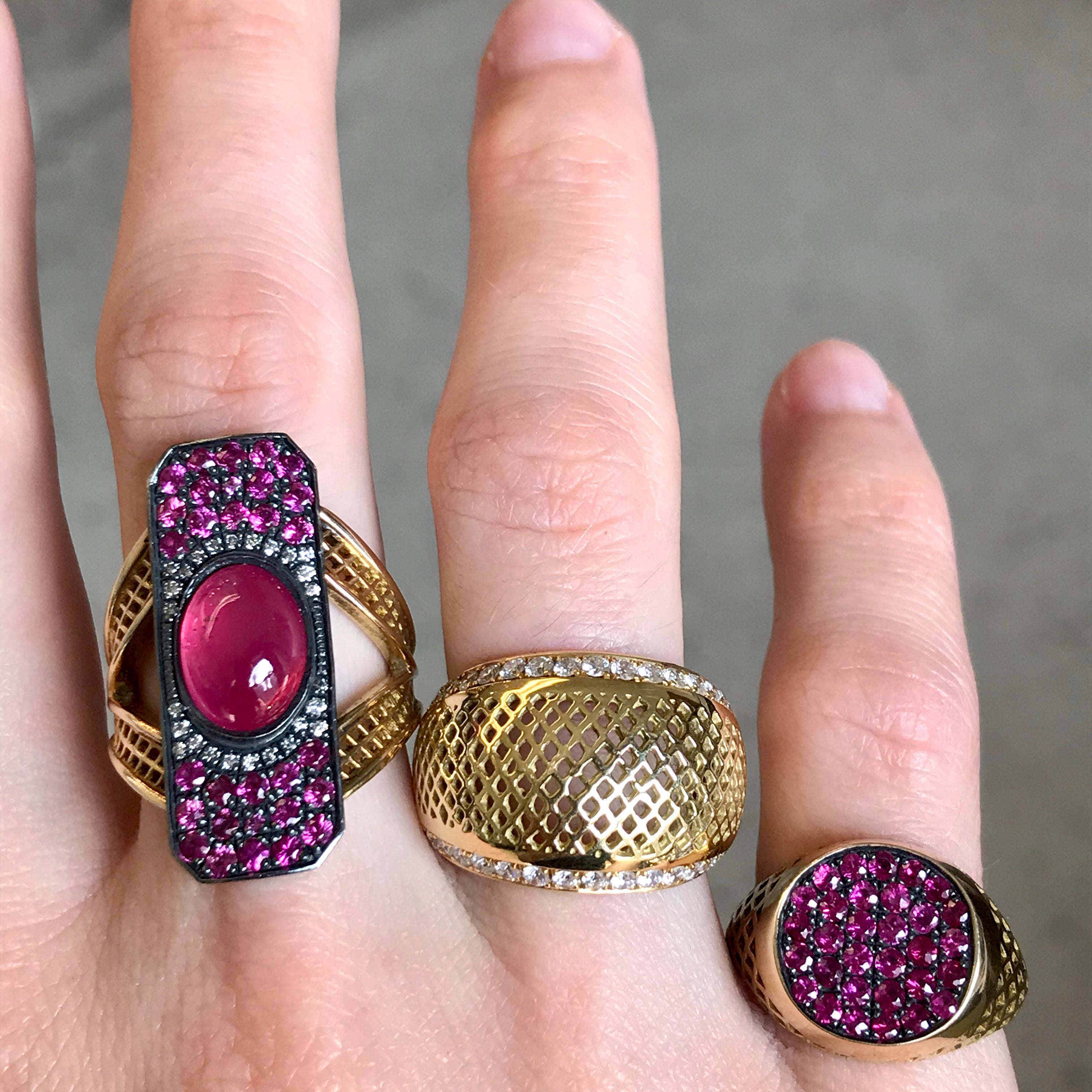 Pink Spinel Edwardian Ring