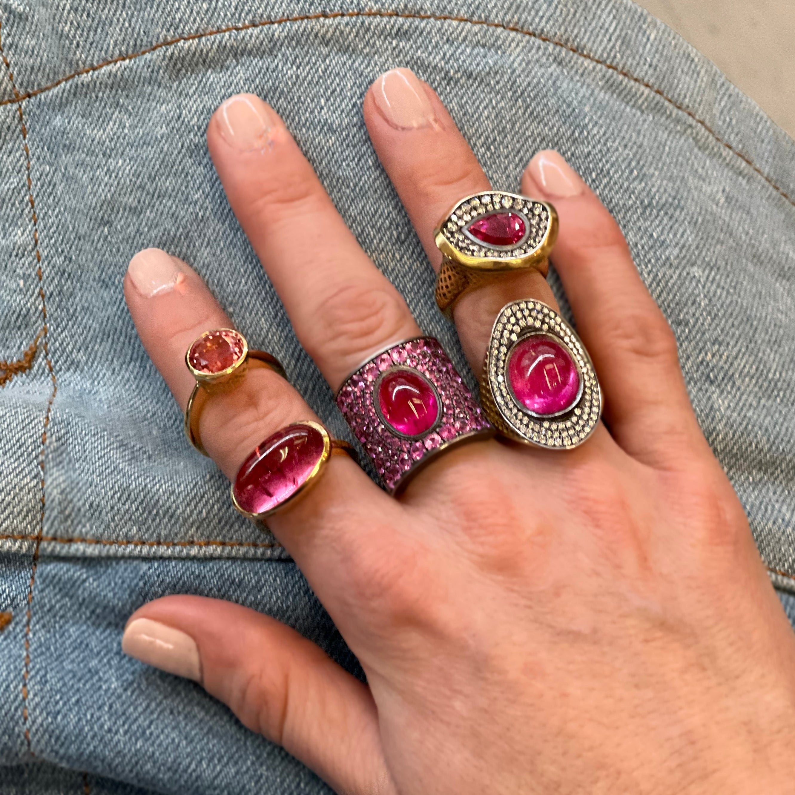 Pink Tourmaline Regency Ring