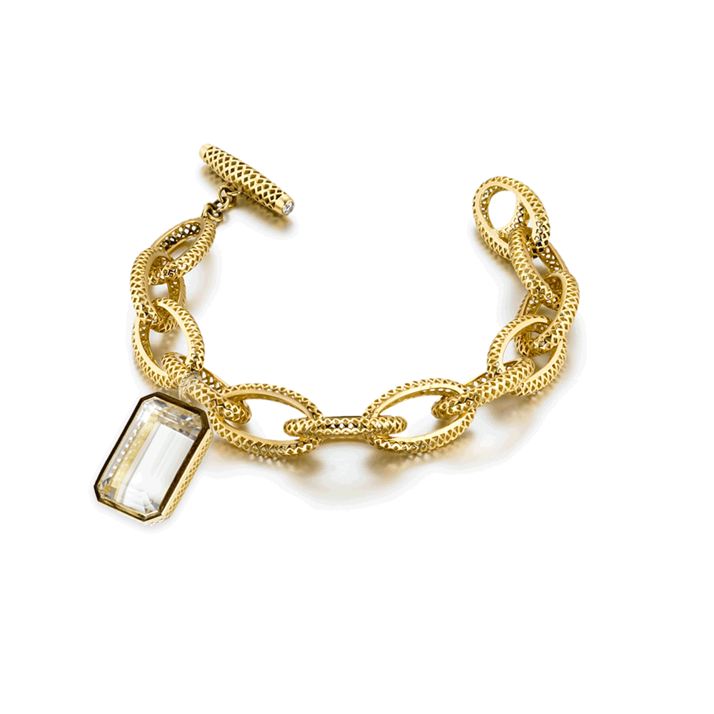 18k Yellow Gold Bracelet, Charm Bracelet, Jewelry