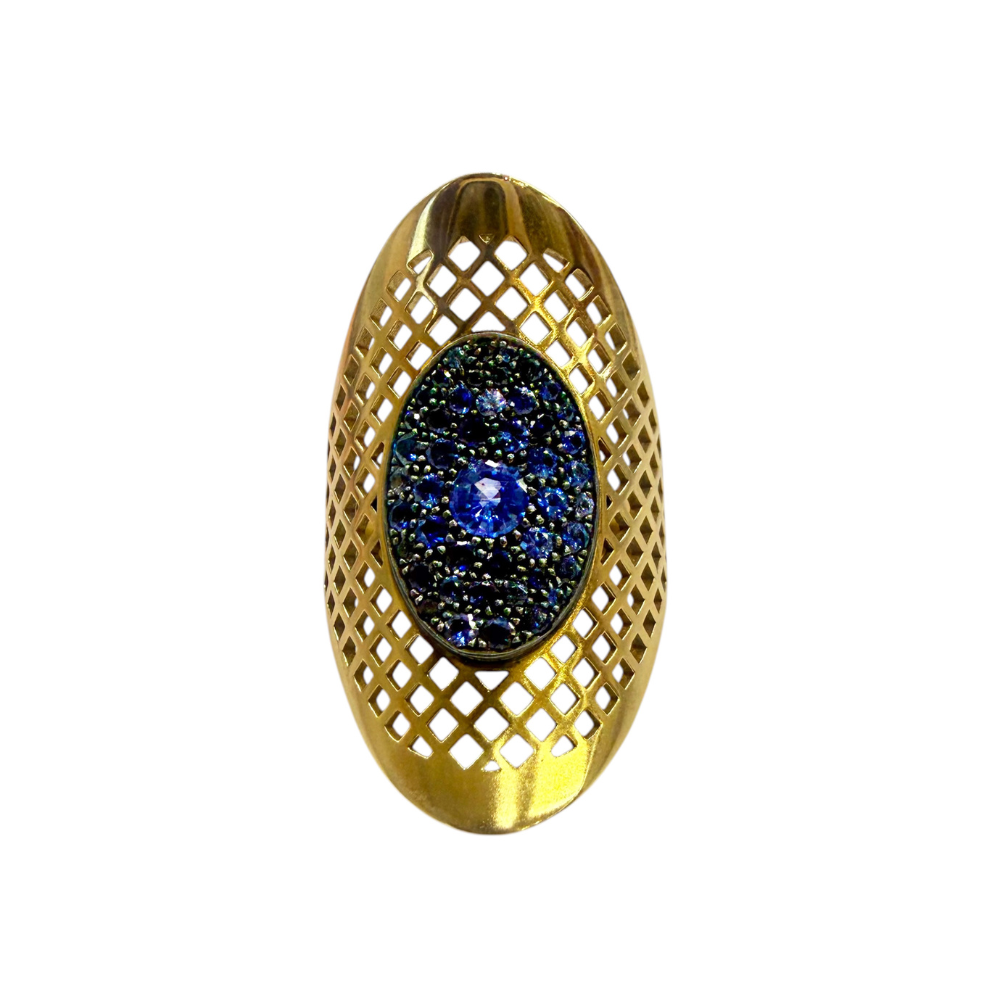 Blue Sapphire Crownwork® Ring