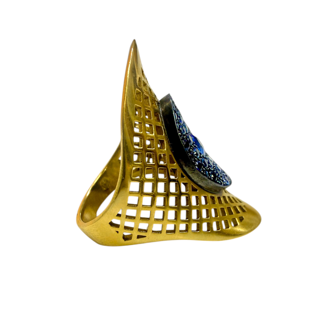 Blue Sapphire Crownwork® Ring