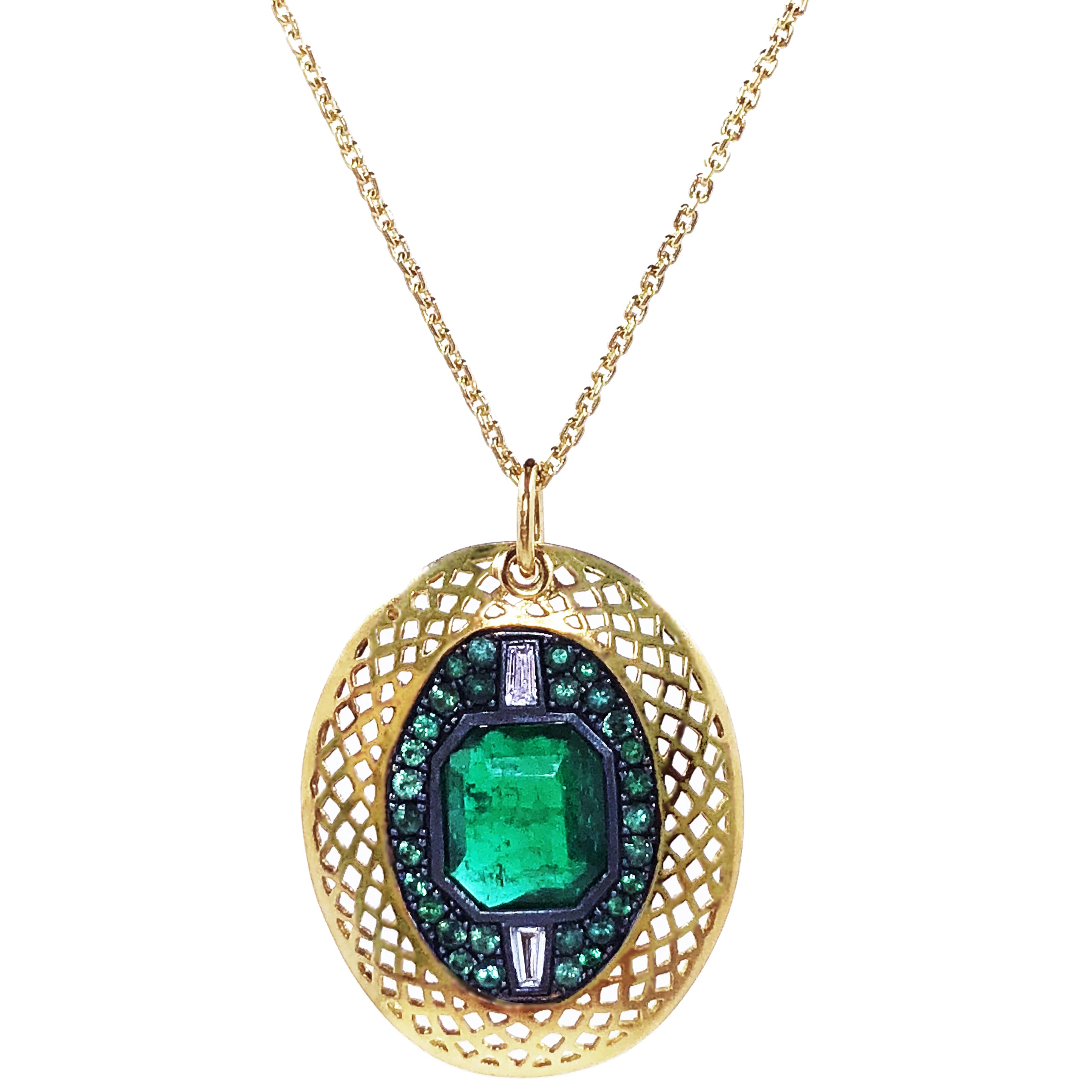 Emerald & Diamond Pendant