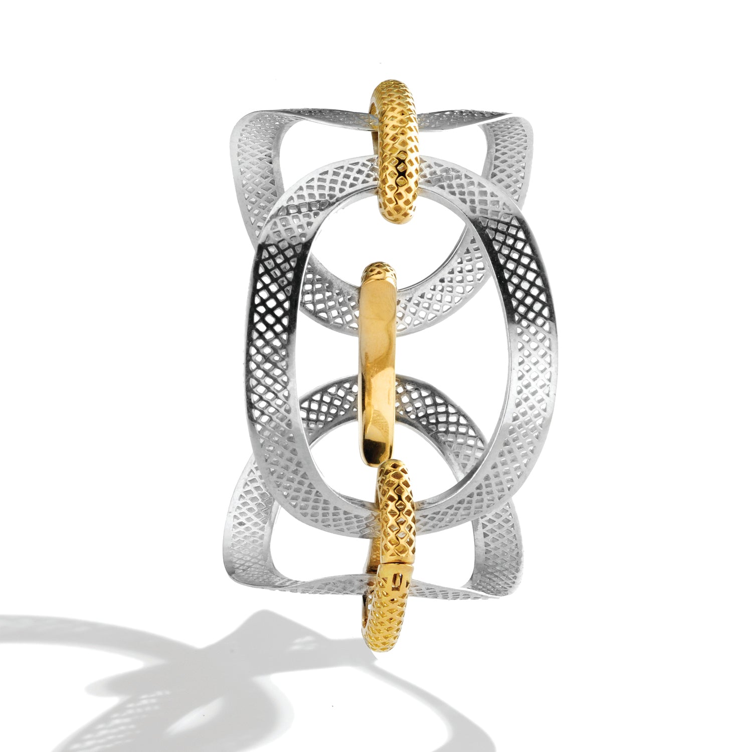 Polished Silver Crownwork® Cuff Bracelet